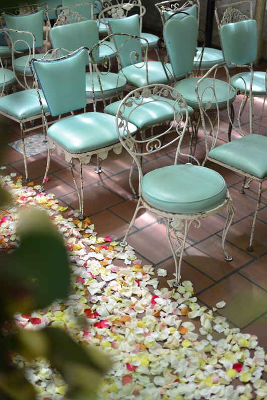 vintage turquoise chairs