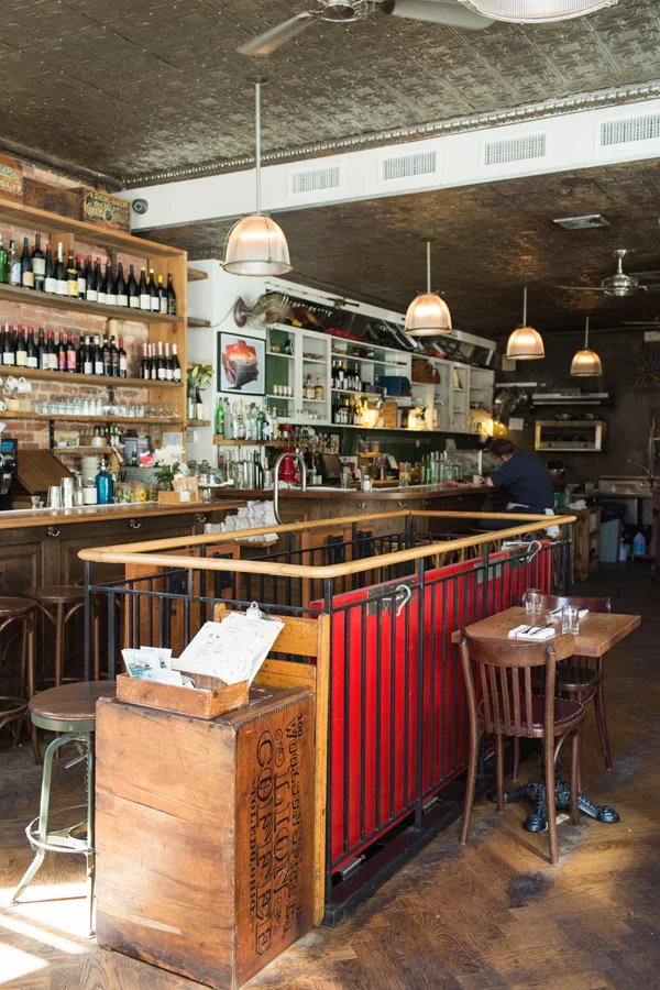 Interior of Jeffrey's Grocery restaurant