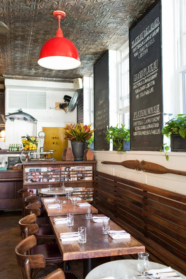 With the vintage light fixtures, tin ceiling, and well-worn wooden tables, Jeffrey's Grocery gives off just the right amount of patina that is so very New York. I love their mini clipboard menus, and sitting at the bar is downright exciting when you're using lovely bentwood stools. Whether I'm here for brunch, dinner, or cocktails, I love Jeffrey's Grocery for all these details and for its laid-back vibe and excellent food. Coming up next, a chic little boutique on Christopher Street! Join me the rest of this week as I explore some more Village gems! Photographs by Charlie-Juliet
