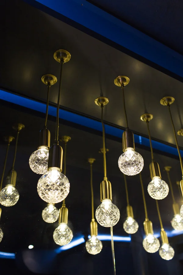 Hanging lighting at Flat 128