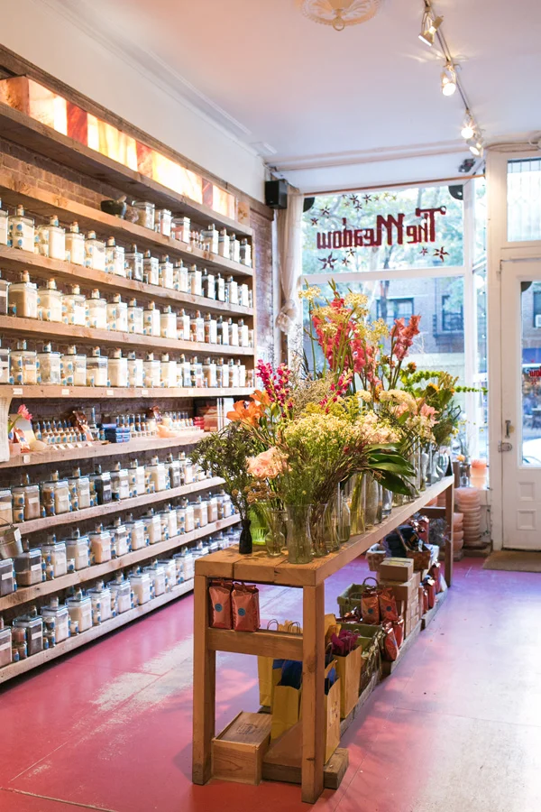 The Meadow in the West Village, wall of salts and flowers