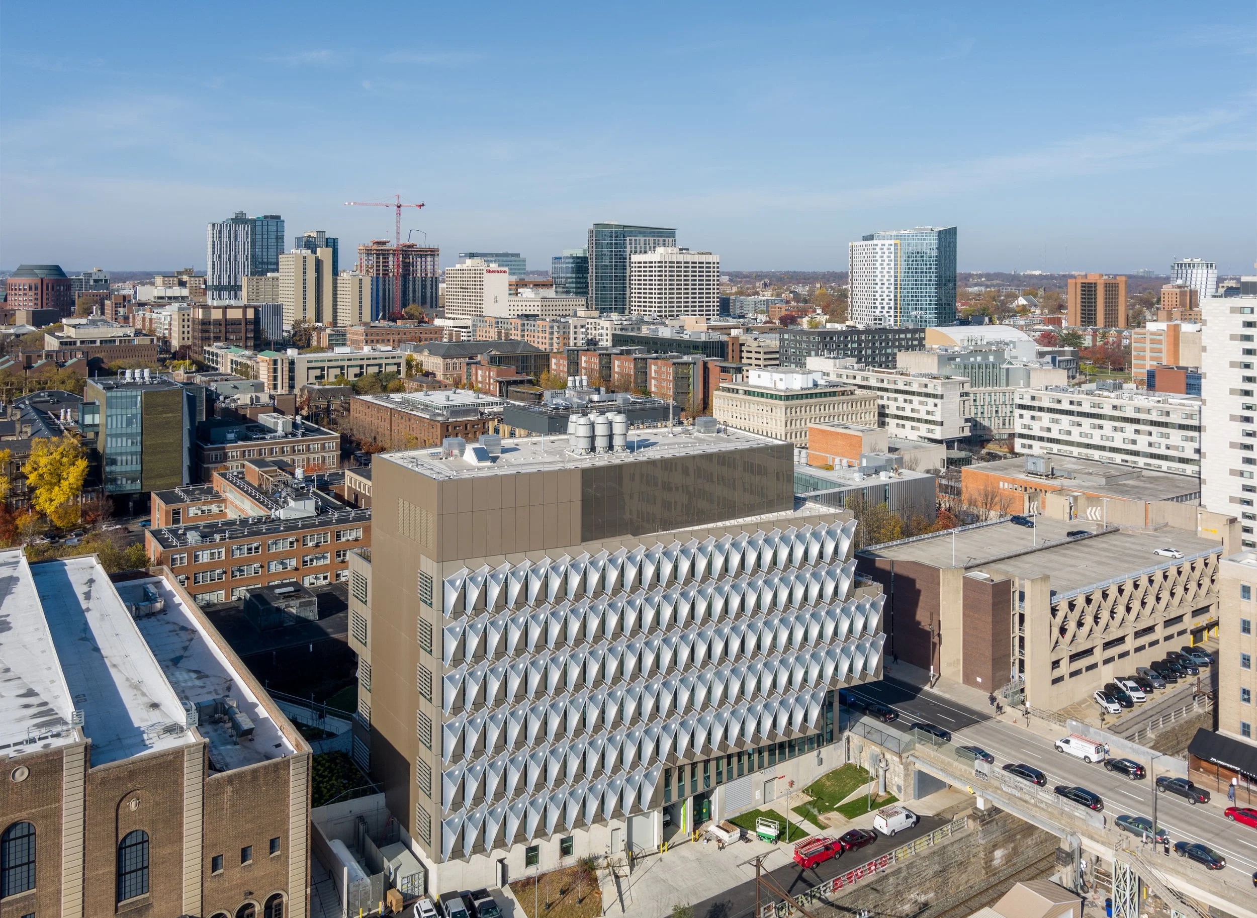  From a drone, however, the laboratory’s position as a new gateway to the Penn campus is much clearer.  