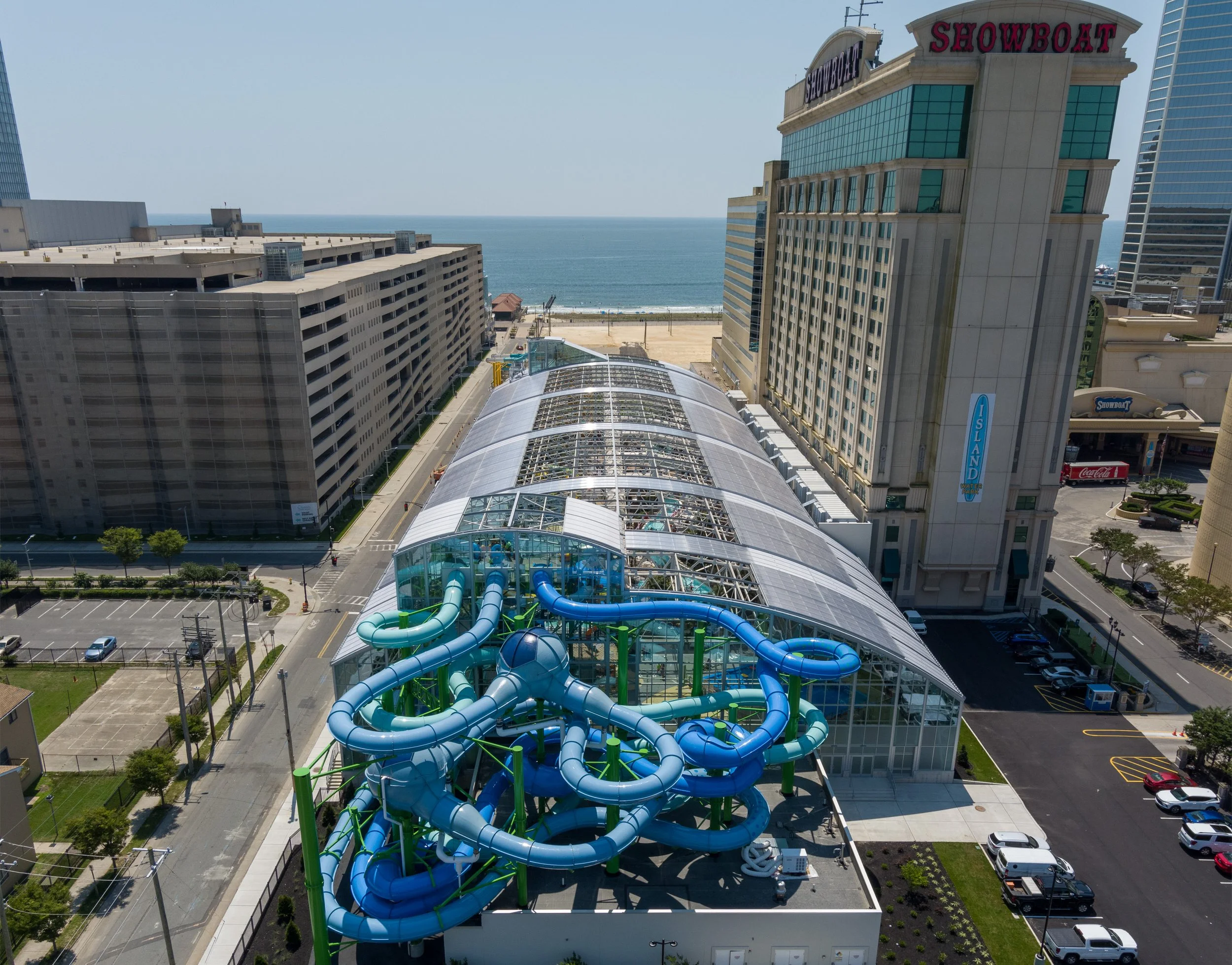   Not all water parks come with a view of the ocean, but this one does!  