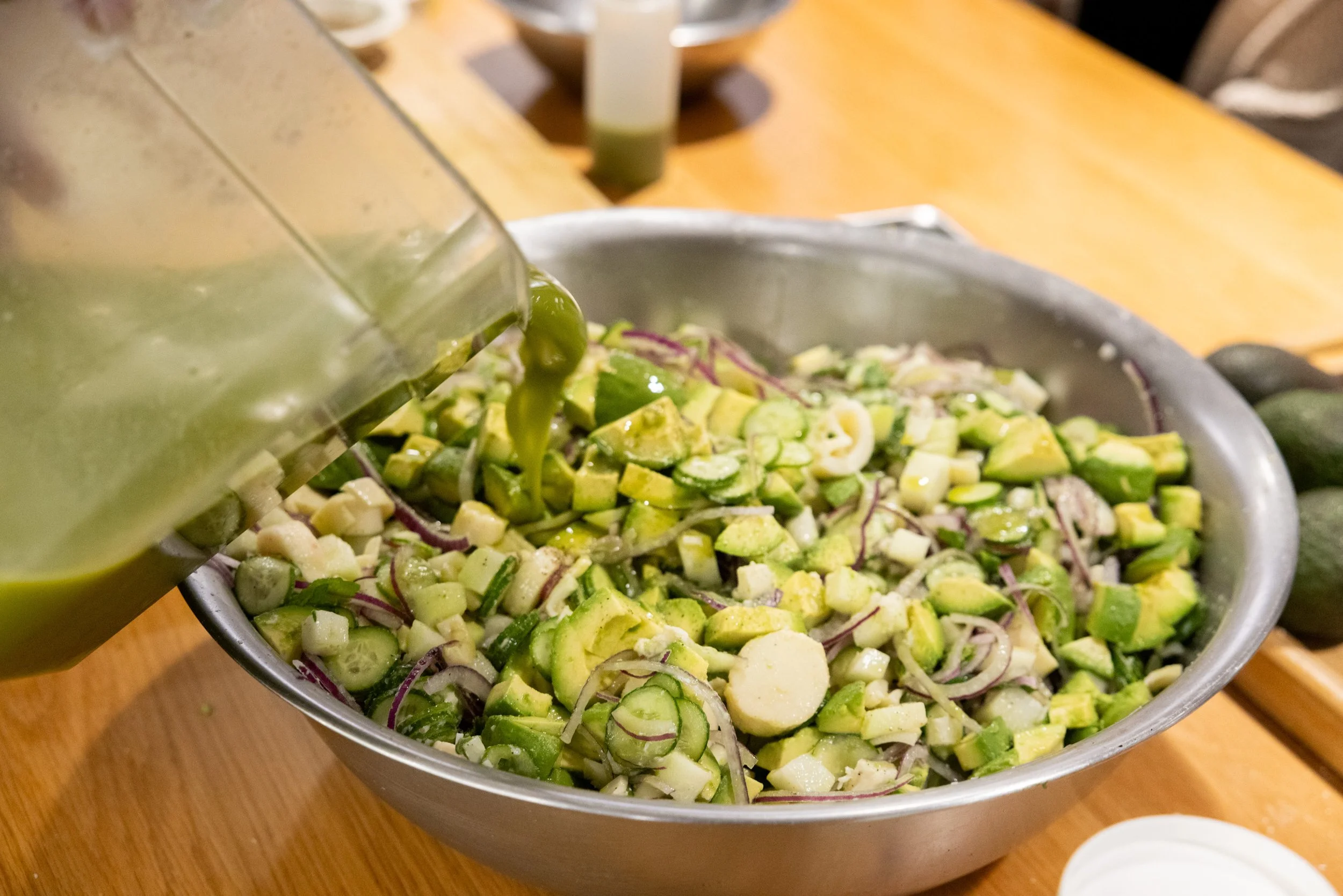   Carlos’s “Aguacachile Vegano” is his avocado-based spin on aguachile, a traditionally raw seafood appetizer.  
