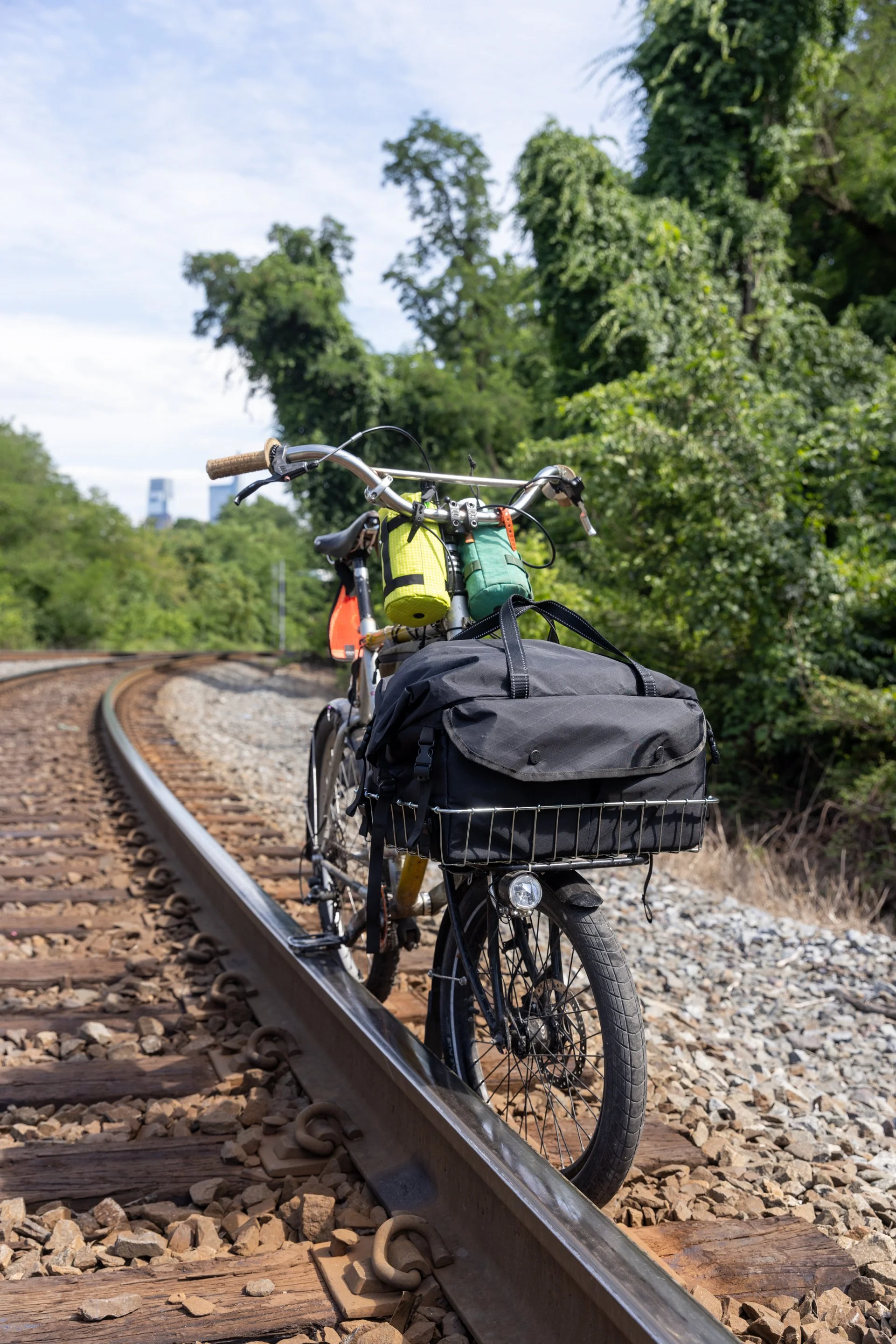   Strapping a stem bag or two to the handlebars makes it easy to stay hydrated on a long ride.  
