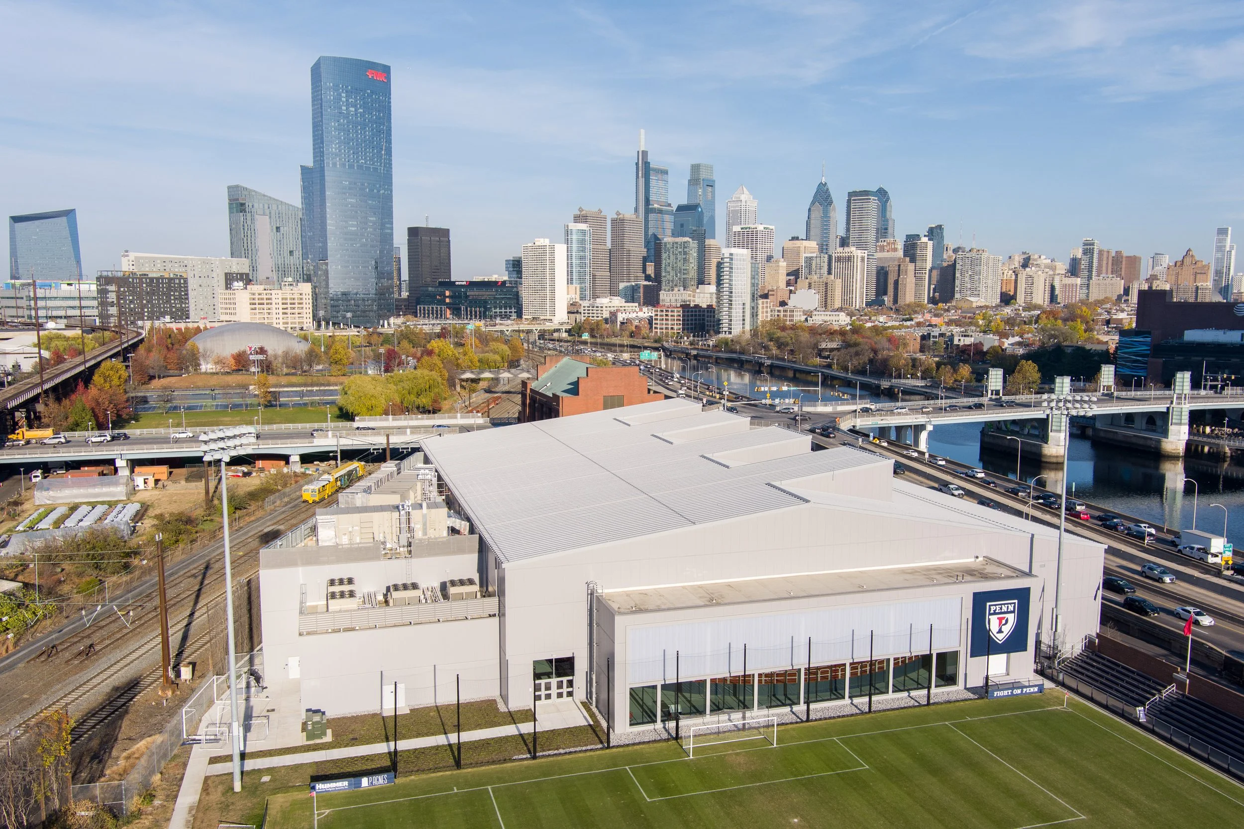   Center City provides a great backdrop to the new Ott Center.  