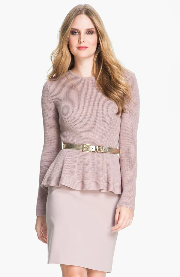 St. John Collection Crewneck Peplum Sweater - $495 at Nordstrom.jpg