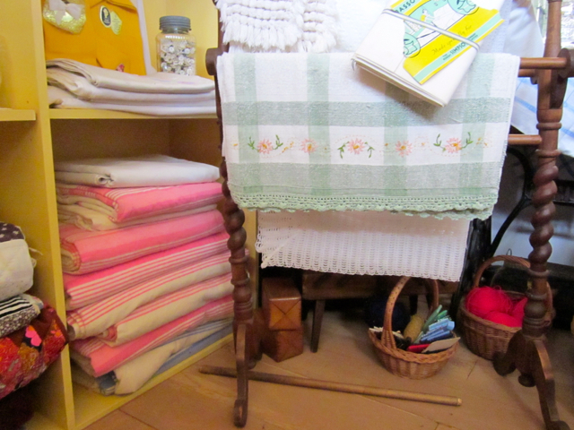 Sheets and blankets in the general store