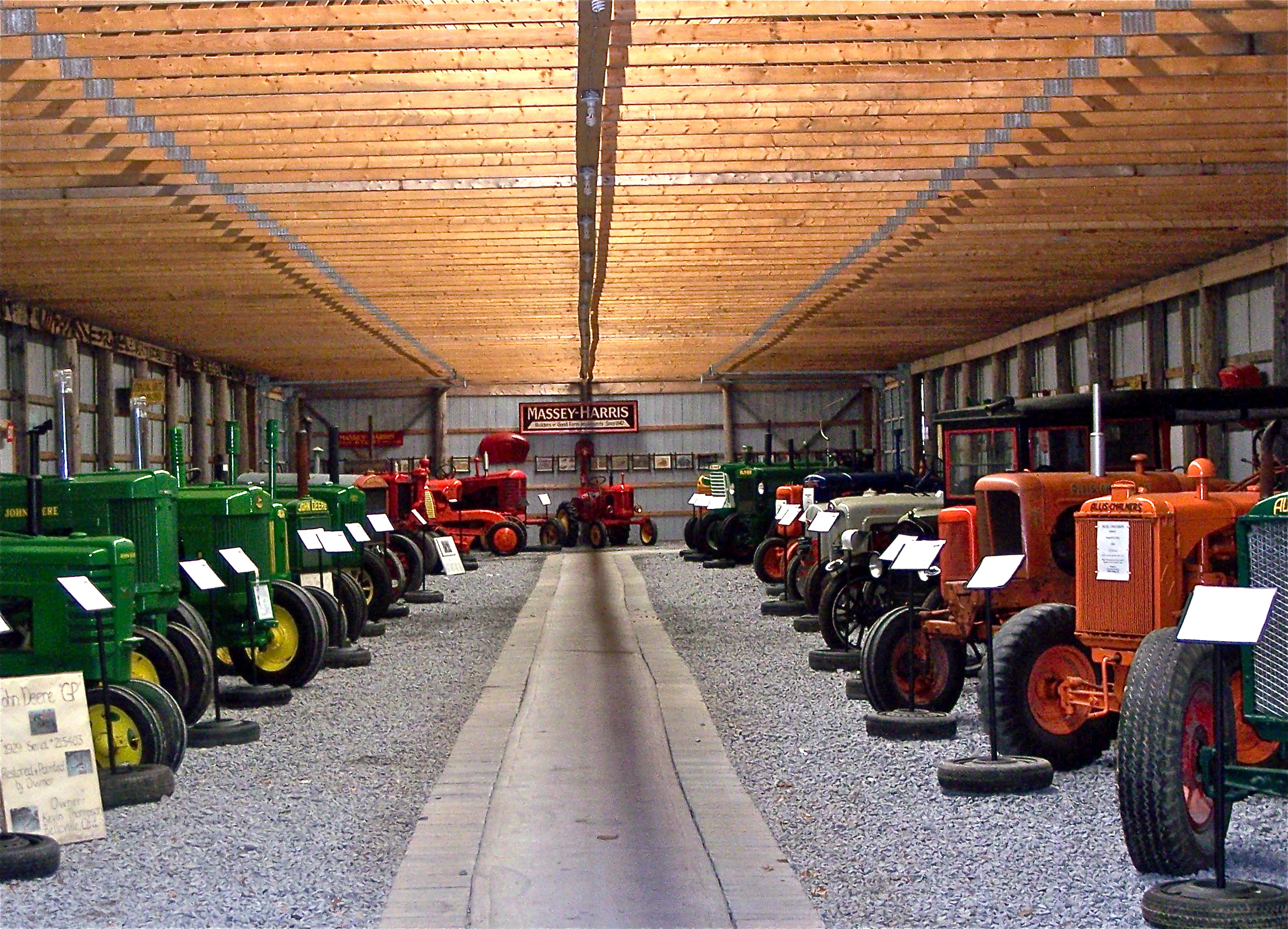 The Tractor Building is home to over 60 antique tractors.