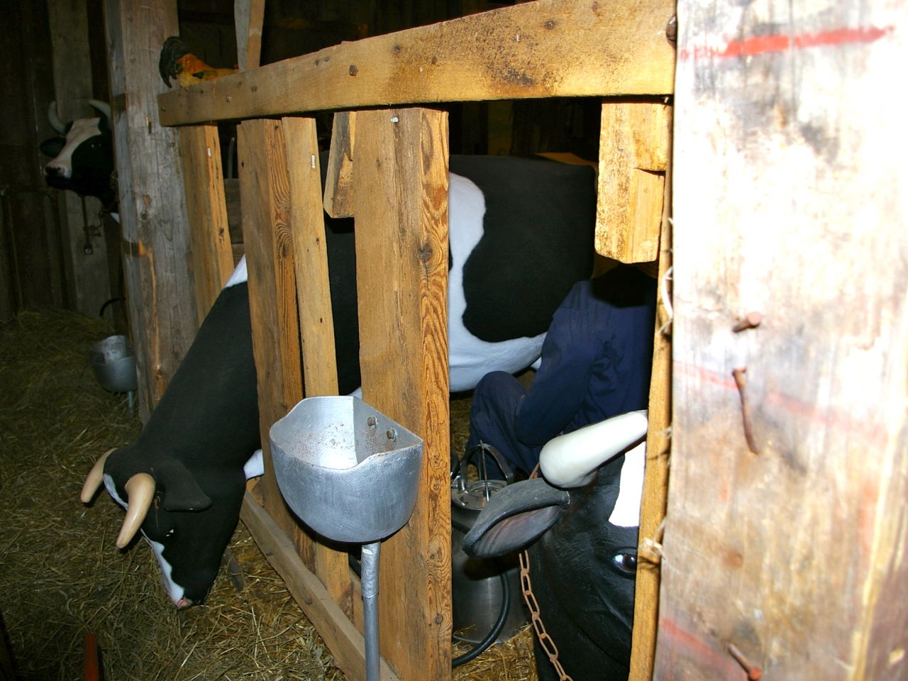 Three part wooden stanchion