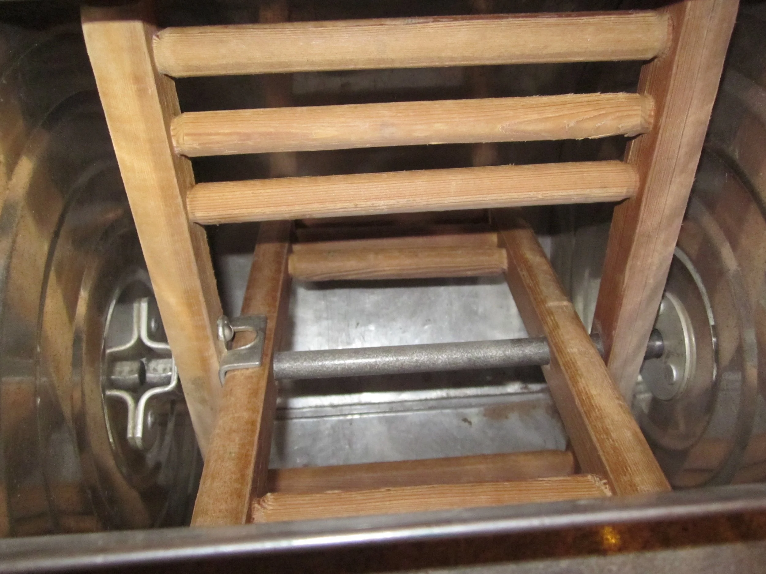 Hand cranked butter churn