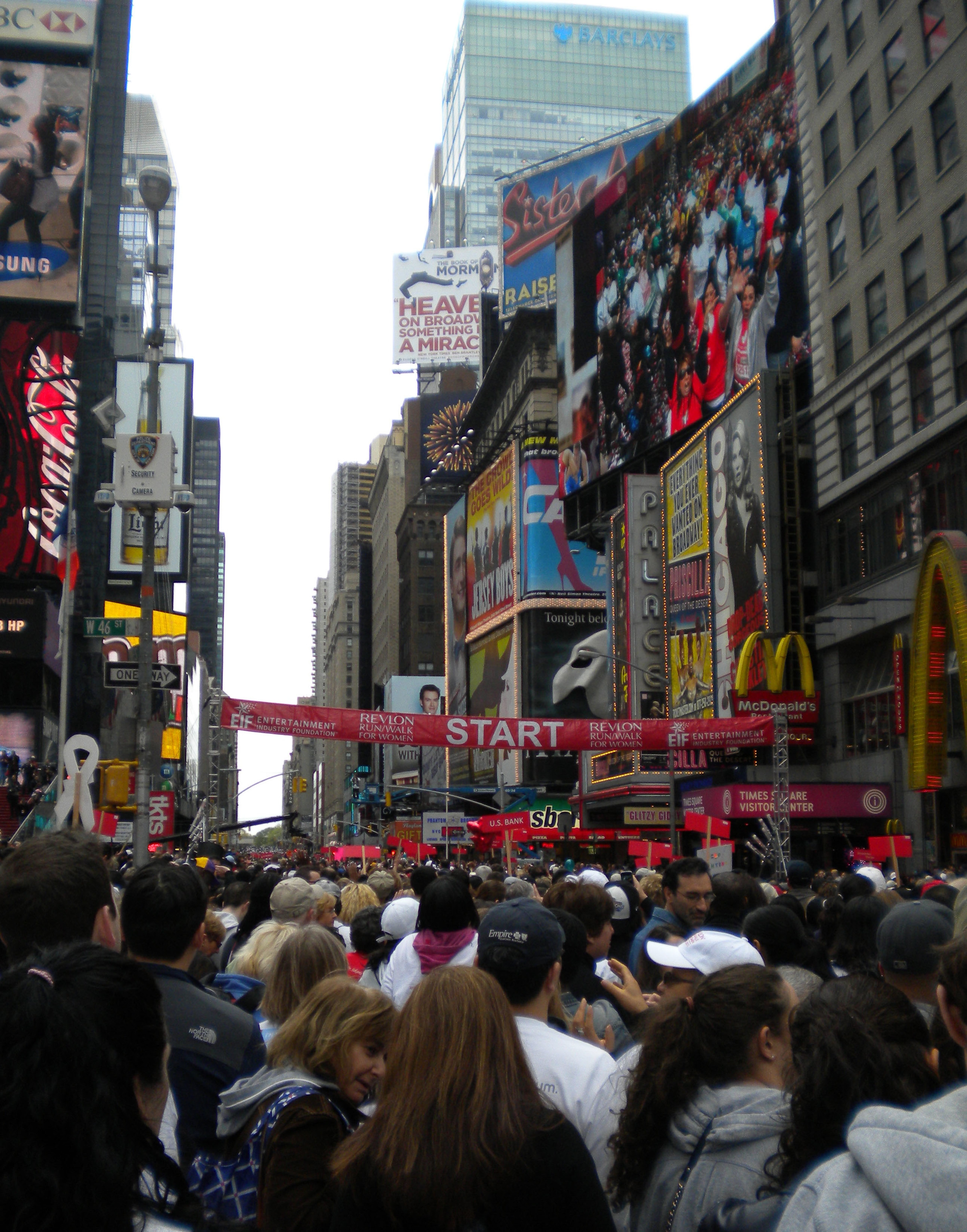The EIF Revlon Run/Walk for Women's Cancers start line in Times Square