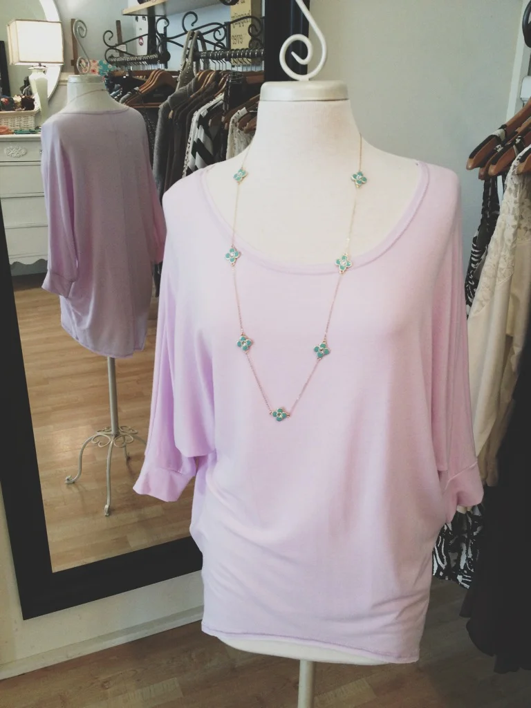 Comfy and cute lavender top