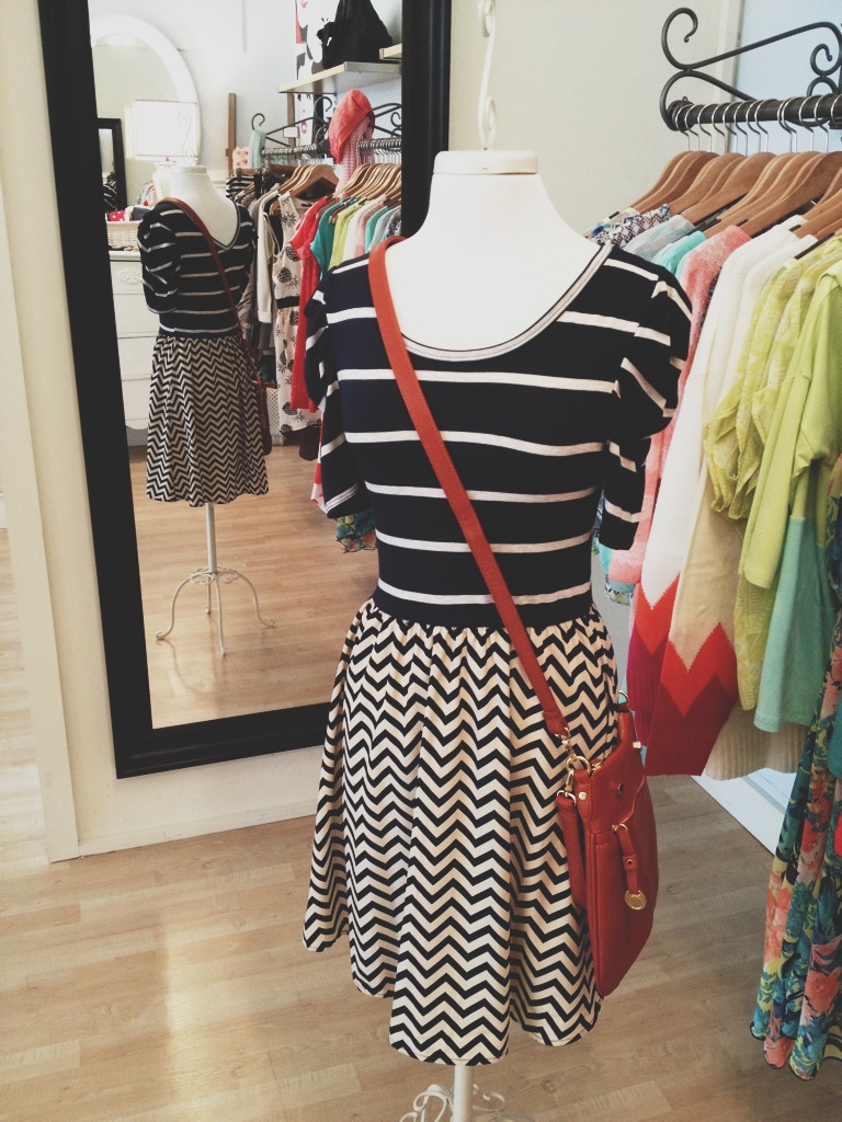 Navy Blue Missoni Pattern Dress