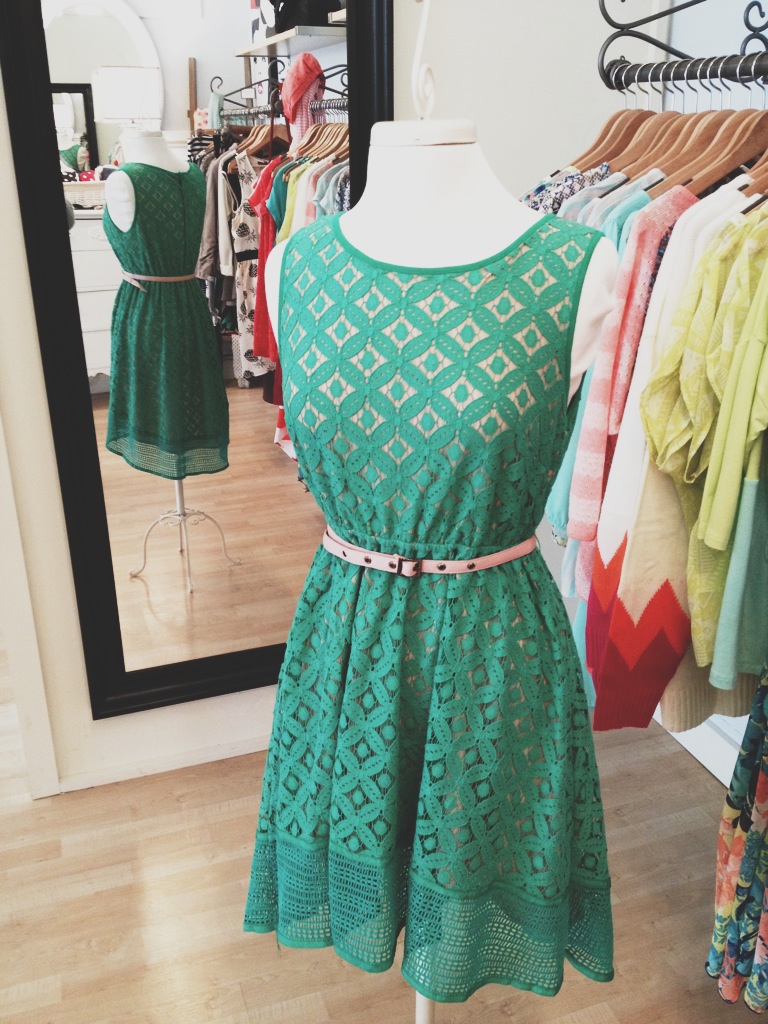Green Dress with Belt
