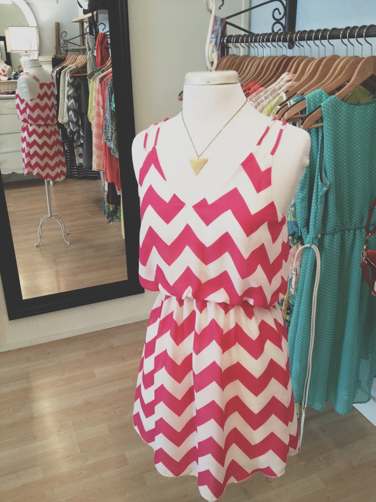 Fuchsia Chevron Dress