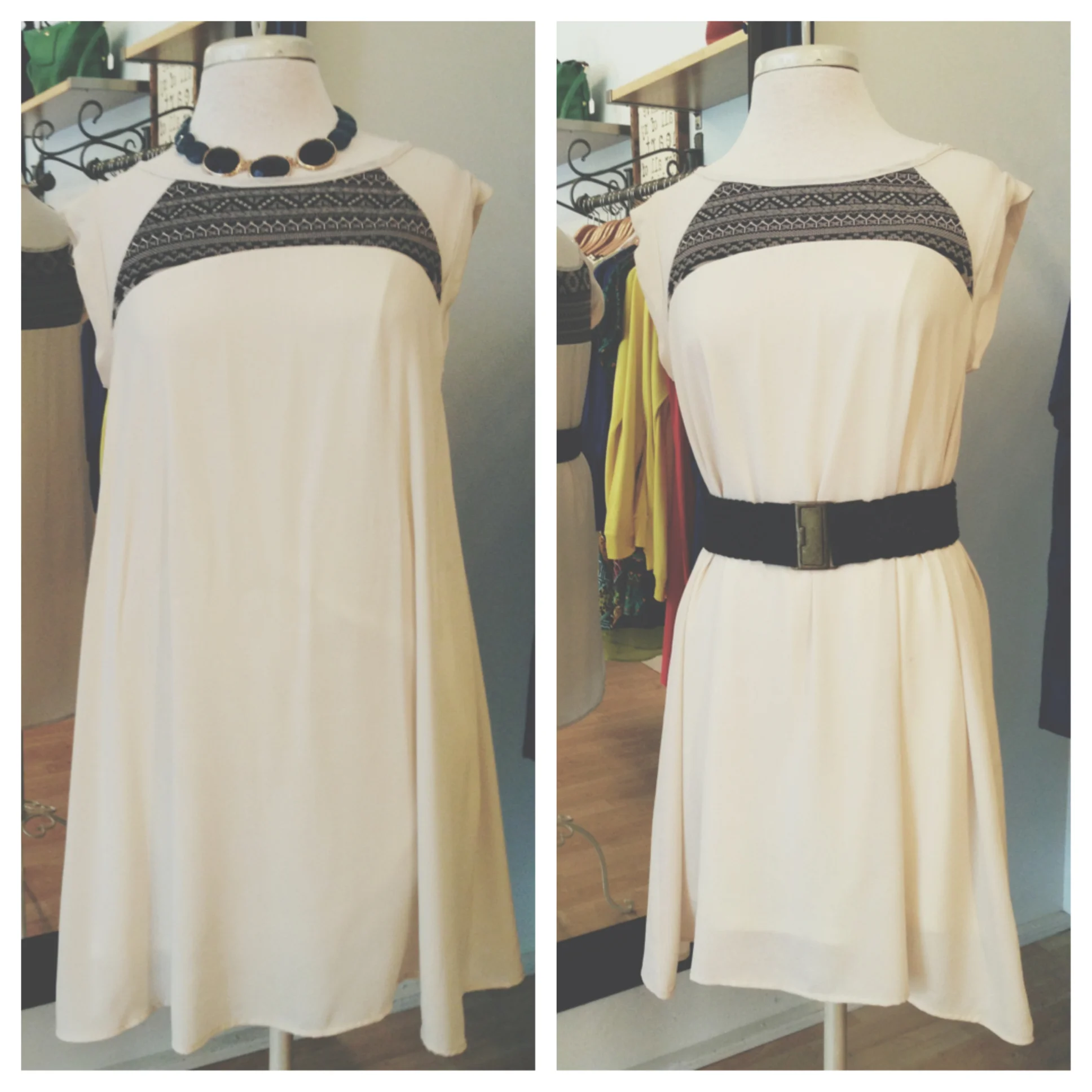 Super cute, super comfy. Wear with boots + leggings, or maybe sheer tights + booties!