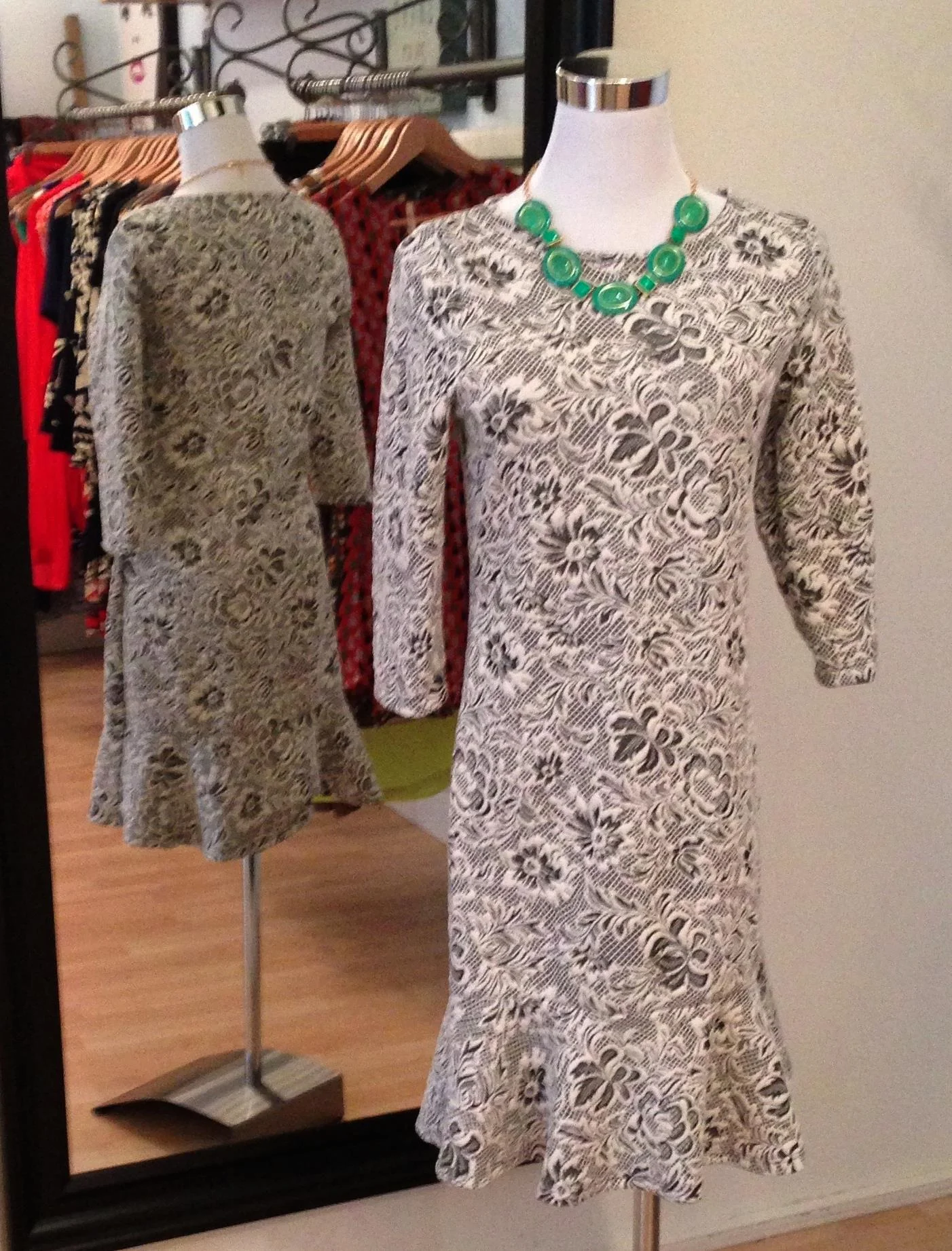 Textured floral dress, $48