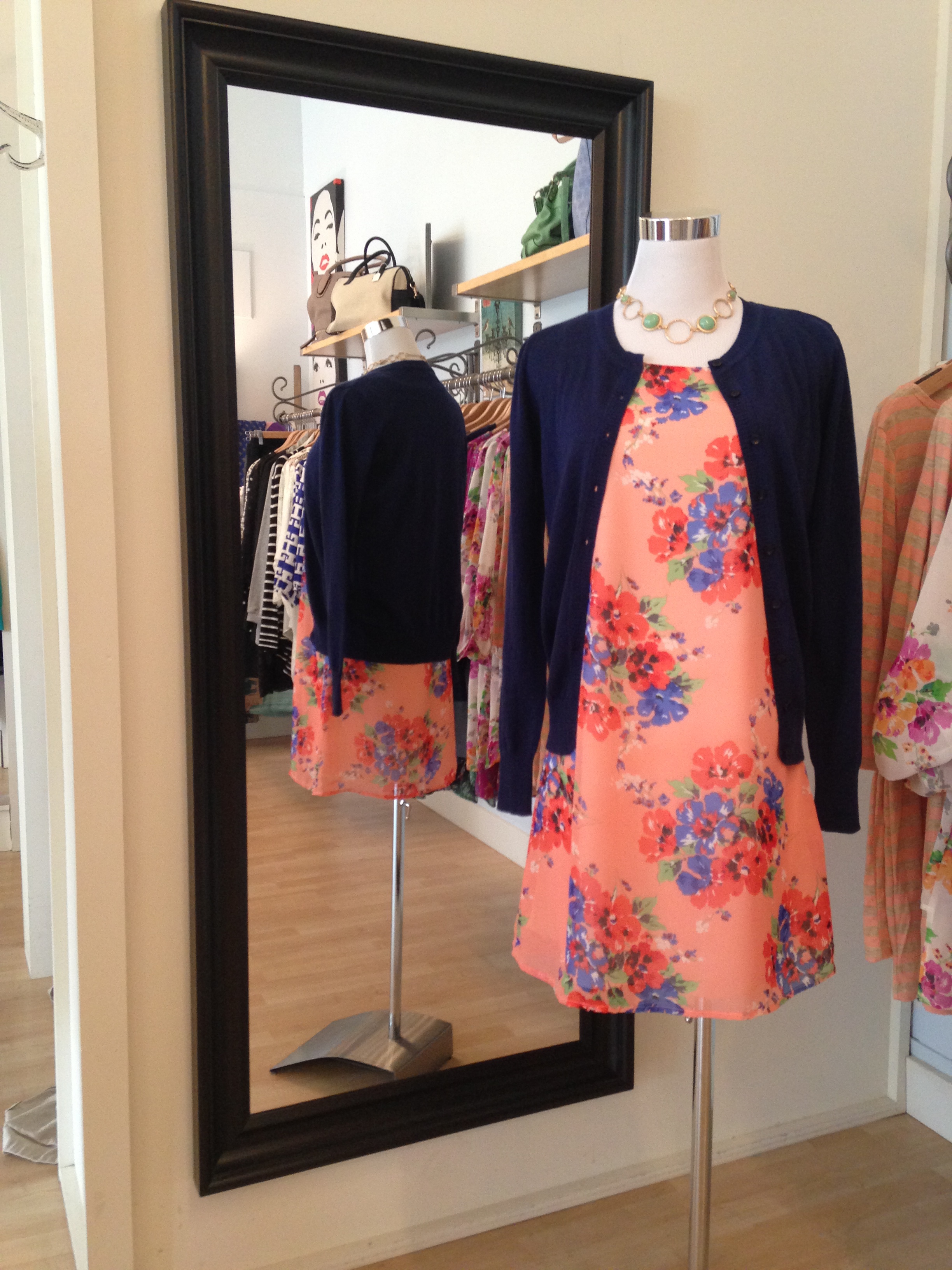 Spring floral tank dress