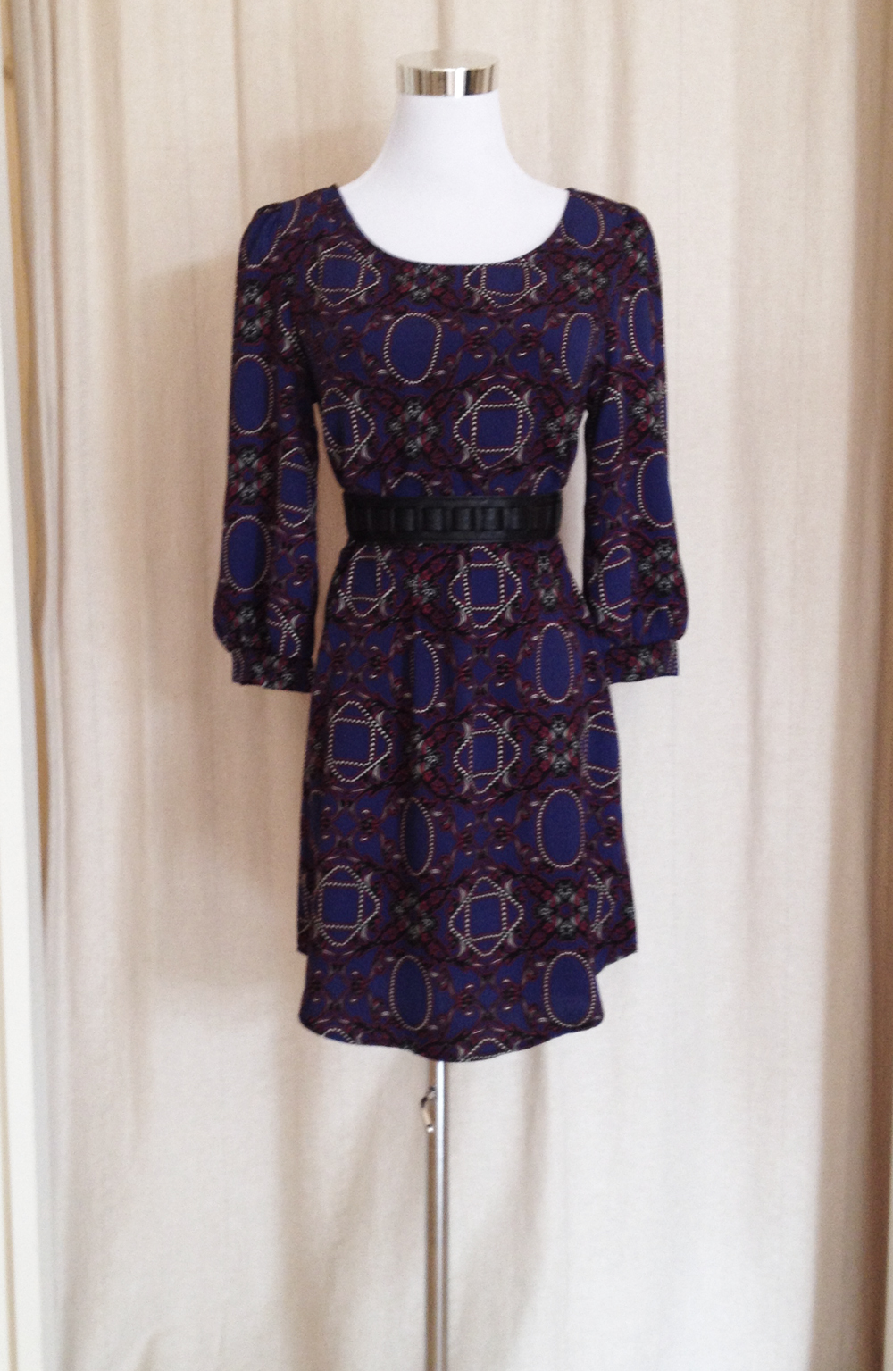 Purple Print Shift Dress