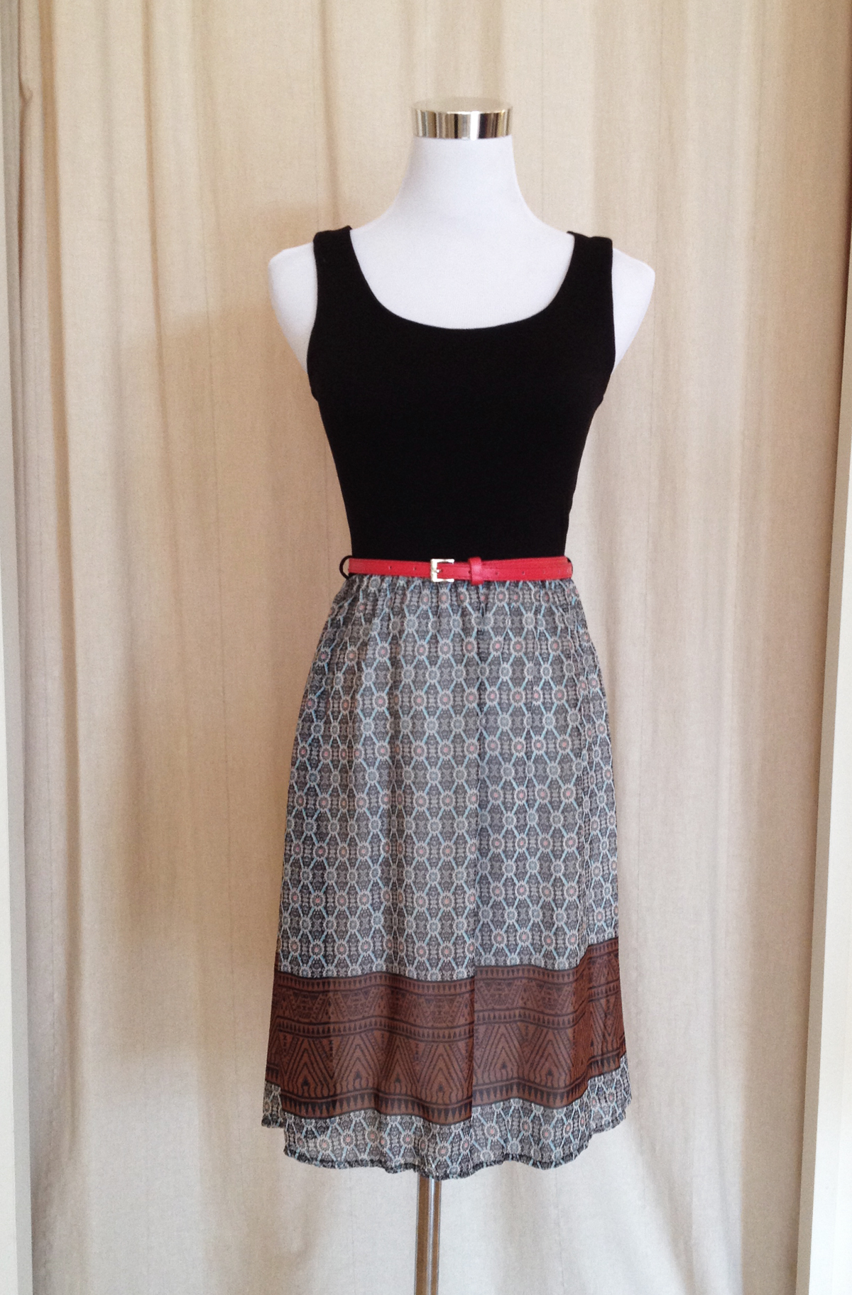 Black print Dress