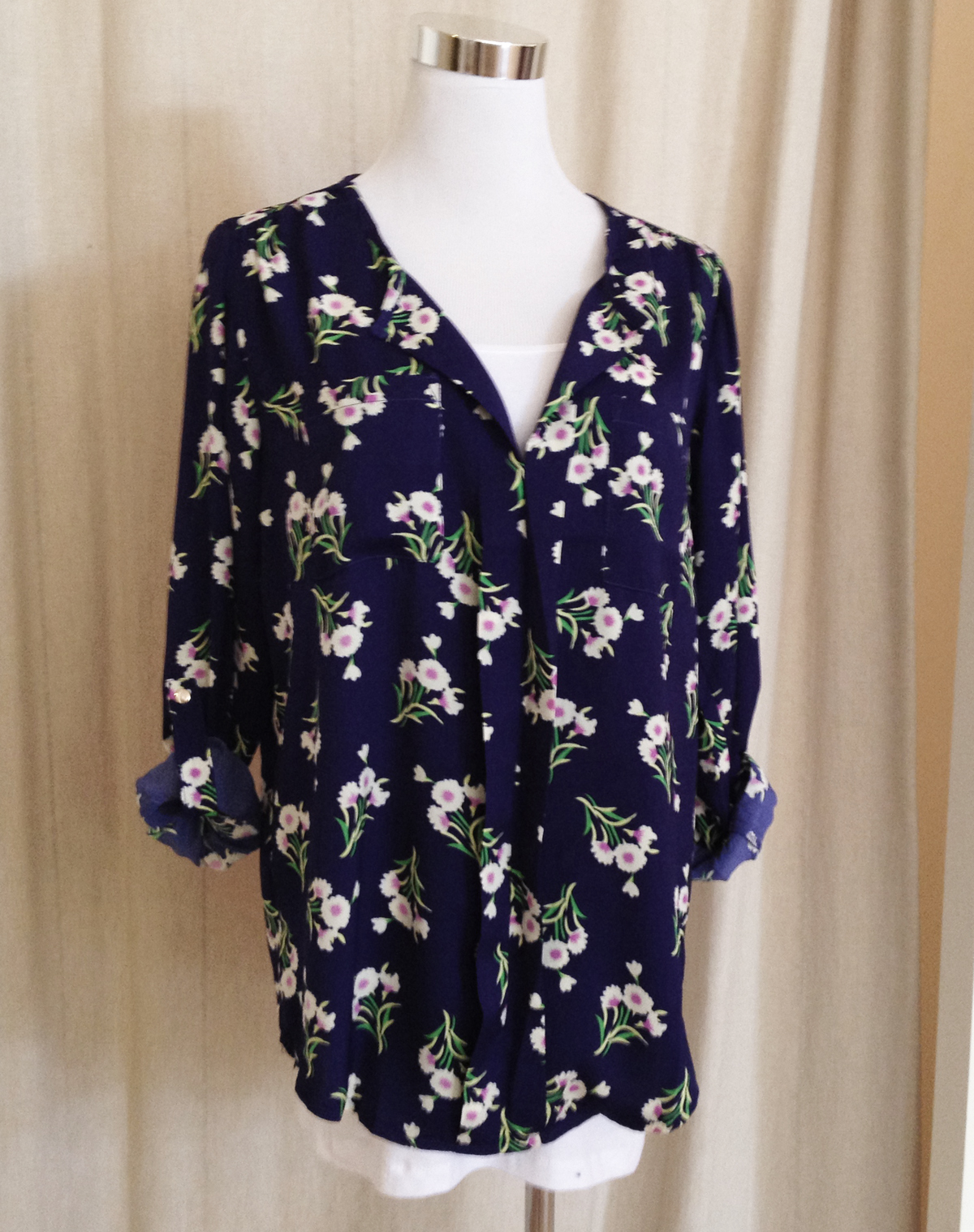 Purple Floral Blouse