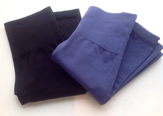 Bestselling one size, fleece-lined leggings in black and denim blue, $14