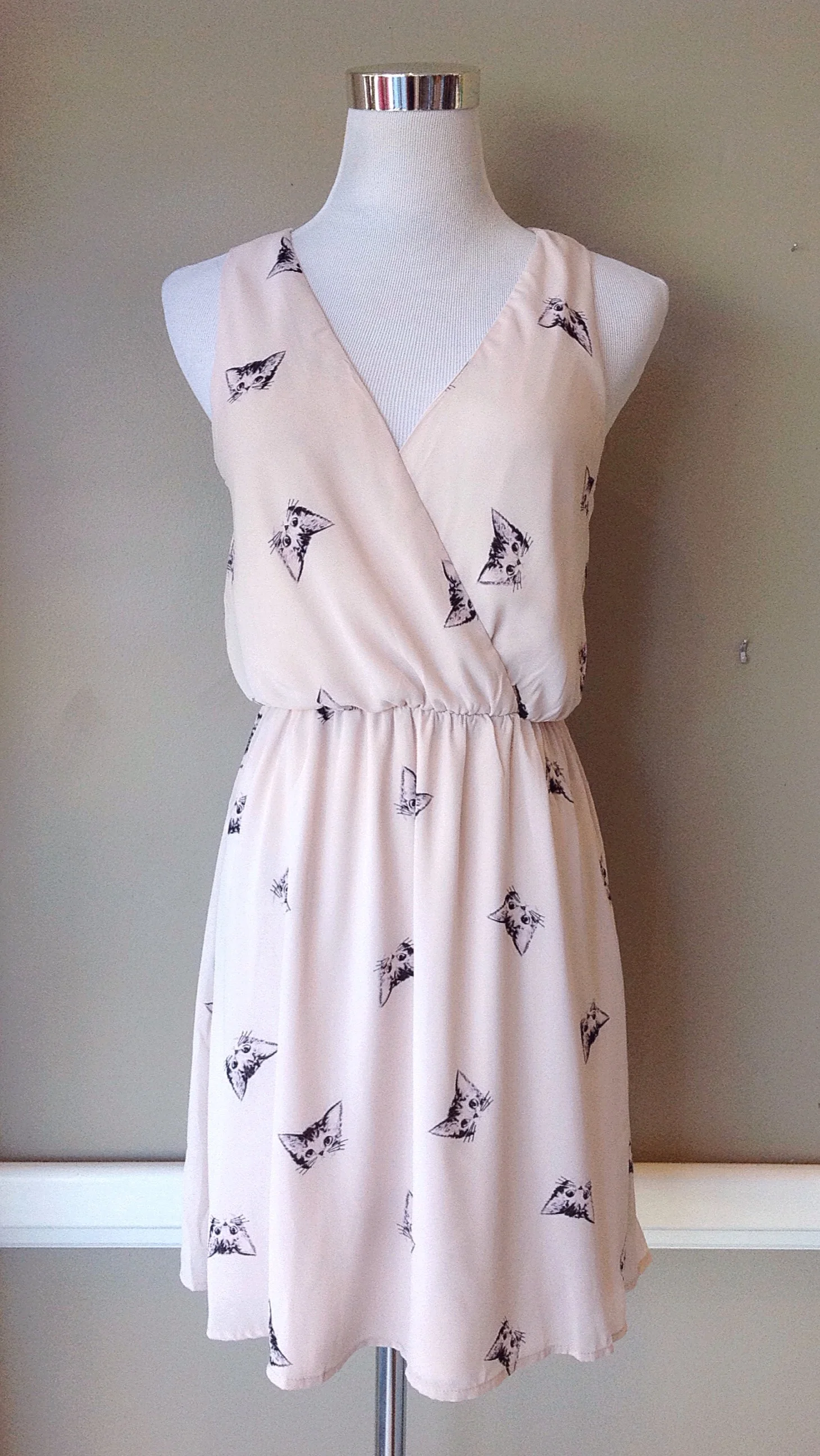 Cat print dress, $45