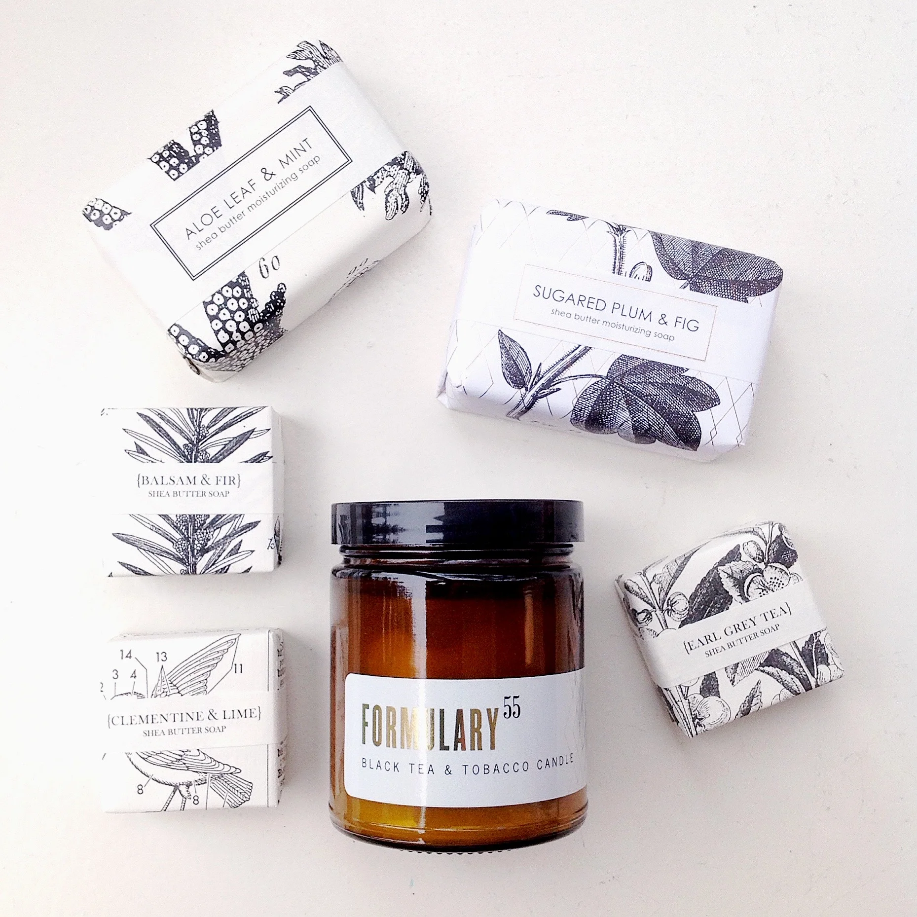 Small batch soaps and candles from Formulary 55, $5-$24