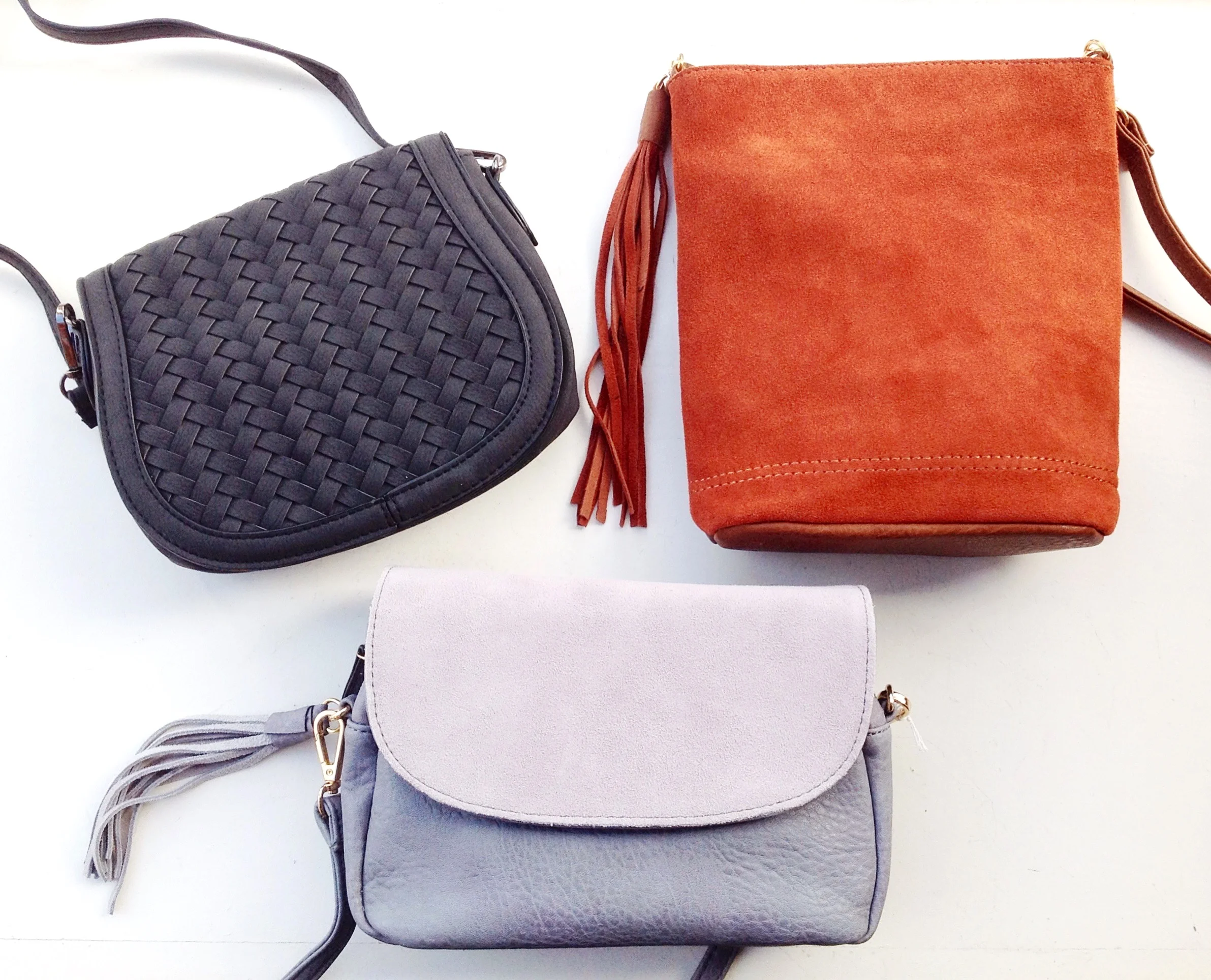 Assorted handbags, $48