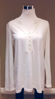 Ivory henley top, $32