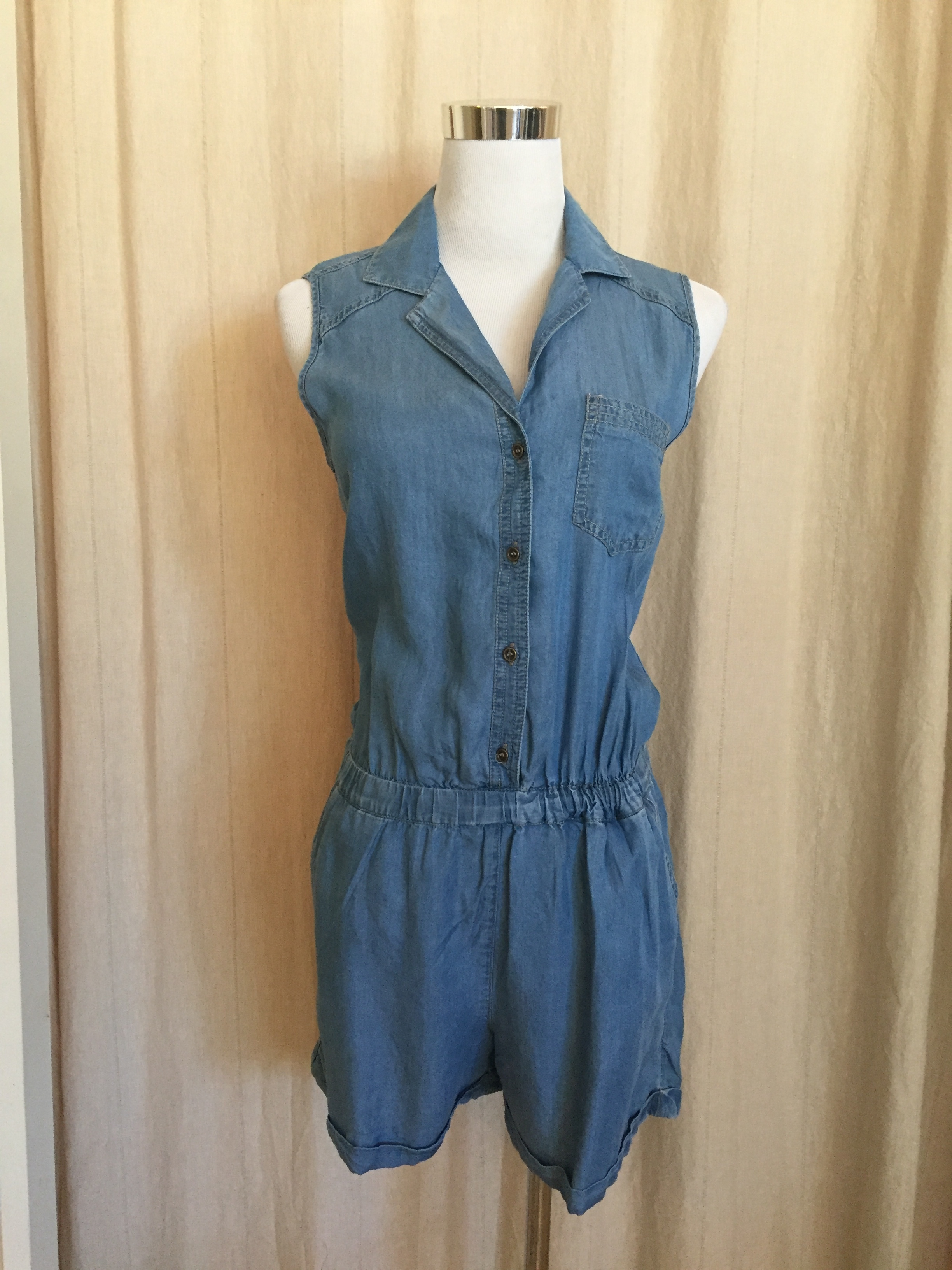  Play Hard Chambray Romper, $35 