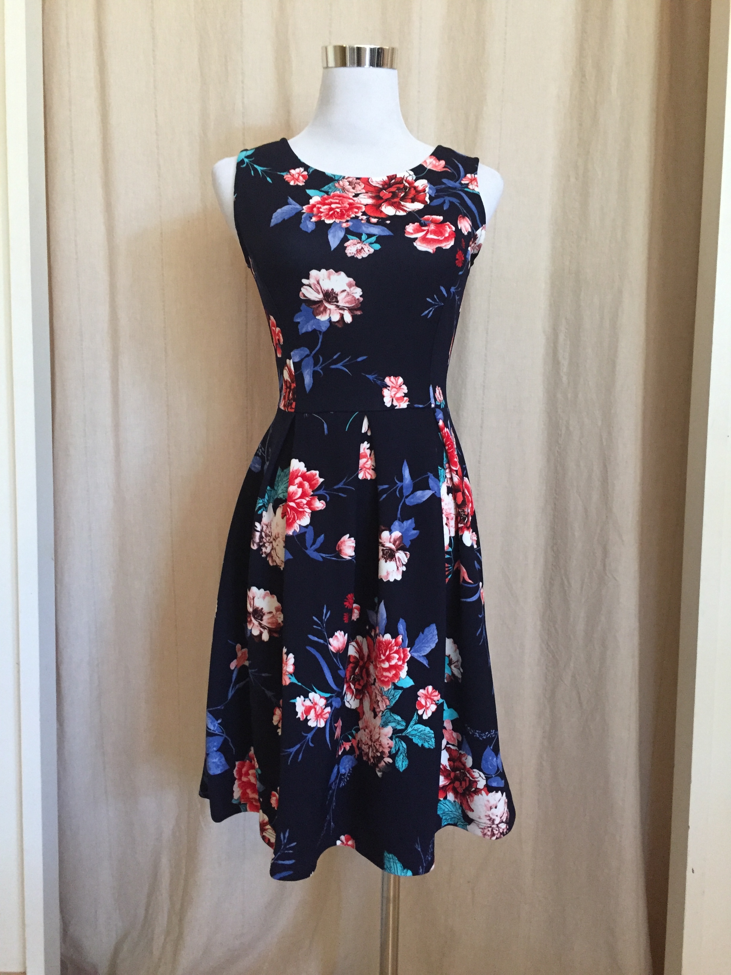  Floral Pleated Dress, $45 