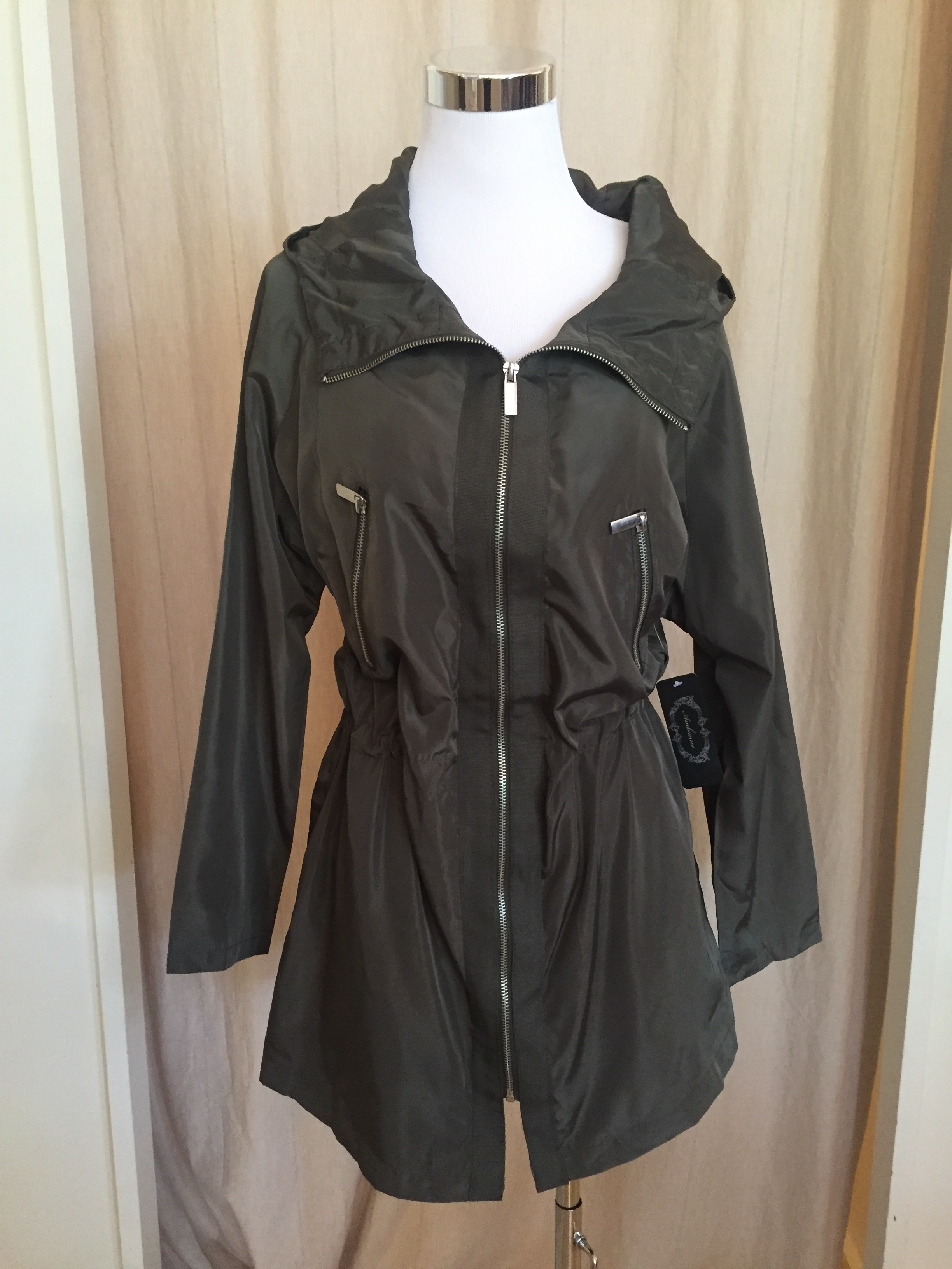 Olive Rain Coat (also in black!), $45