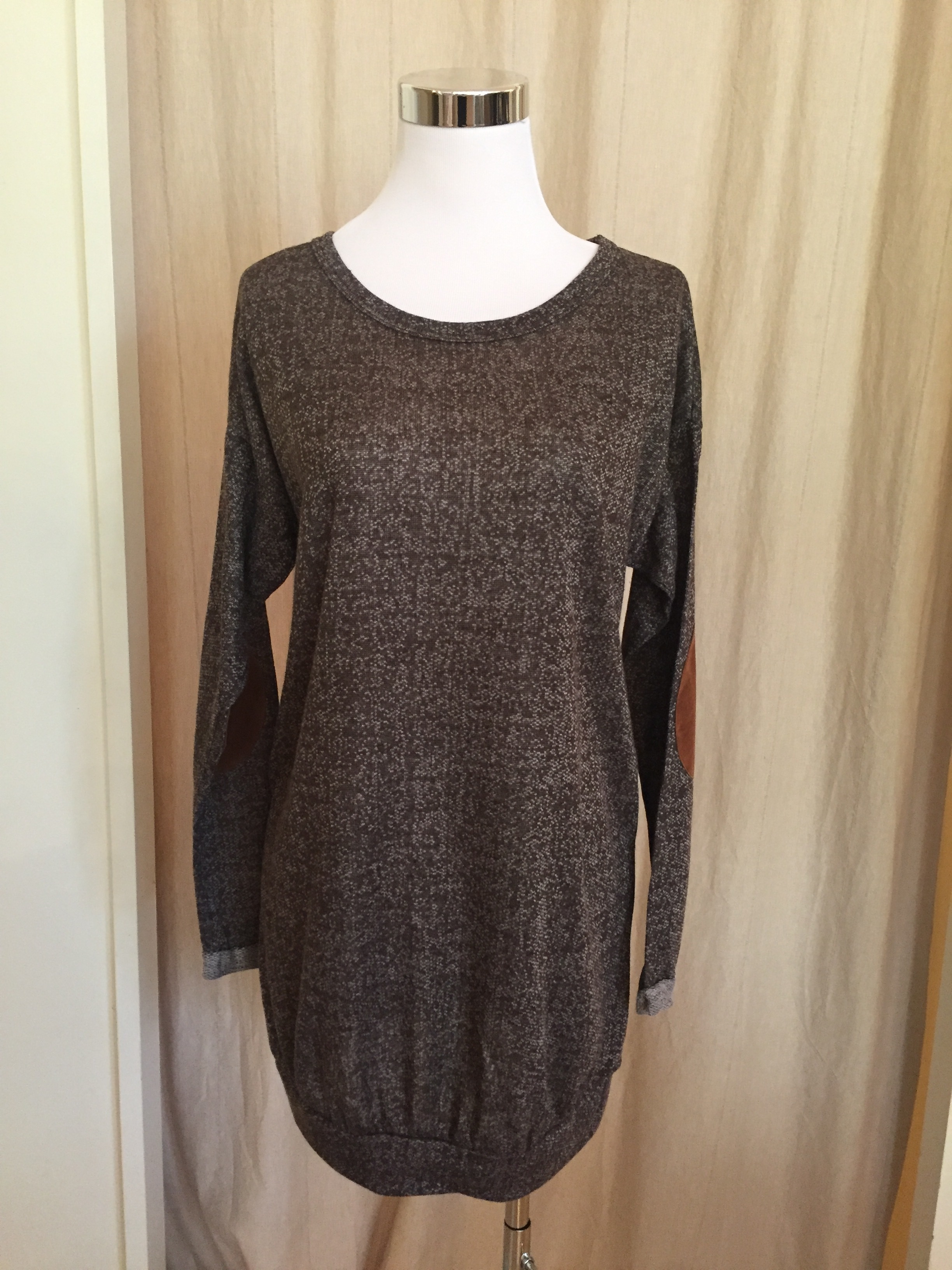 Brown Heathered Sweater Tunic, $38