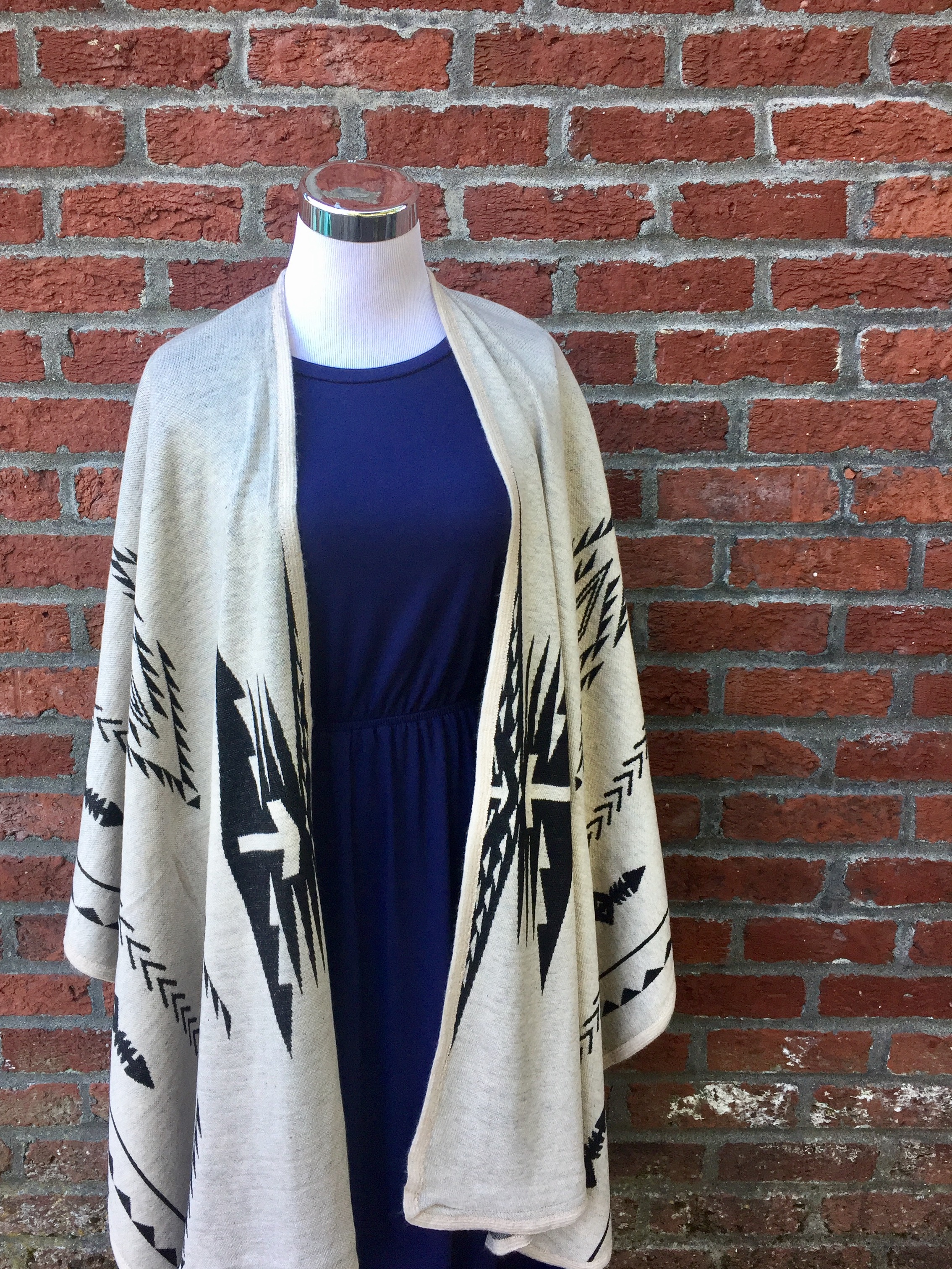 Reb + J Navy Dress ($35) with Shawl ($32)