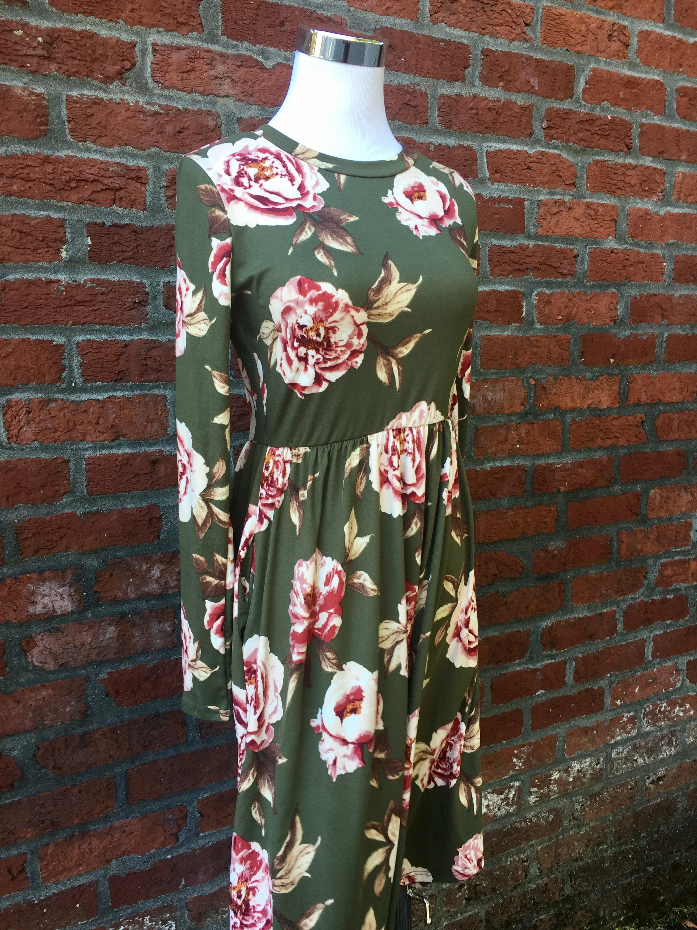 Reb & J Green Floral Dress (Also in Black, $38)