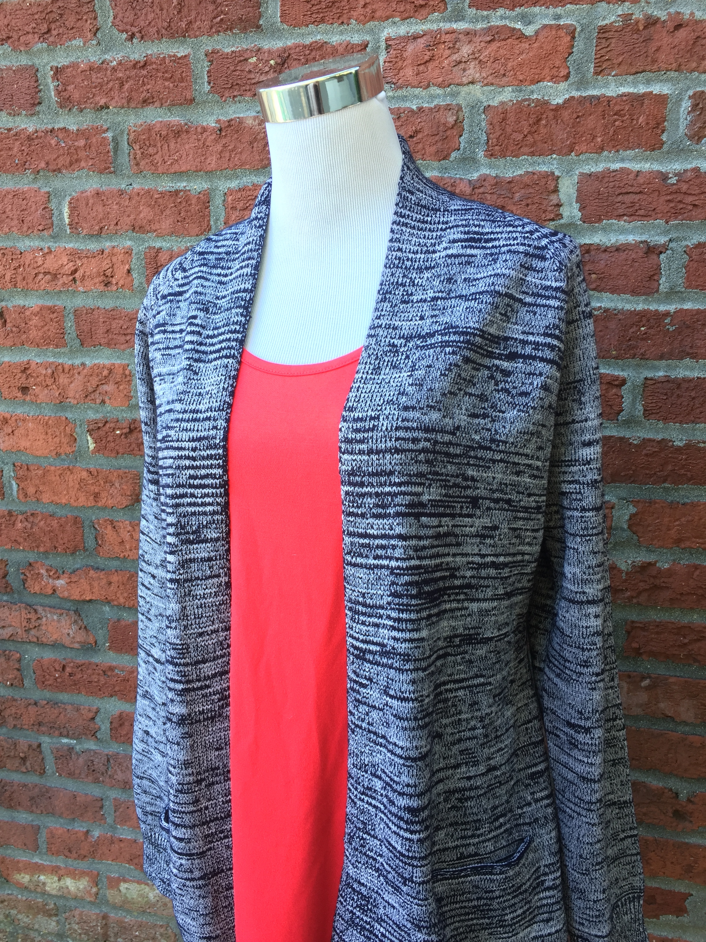 Ceilo  two tone cardi ($38, grey and navy)