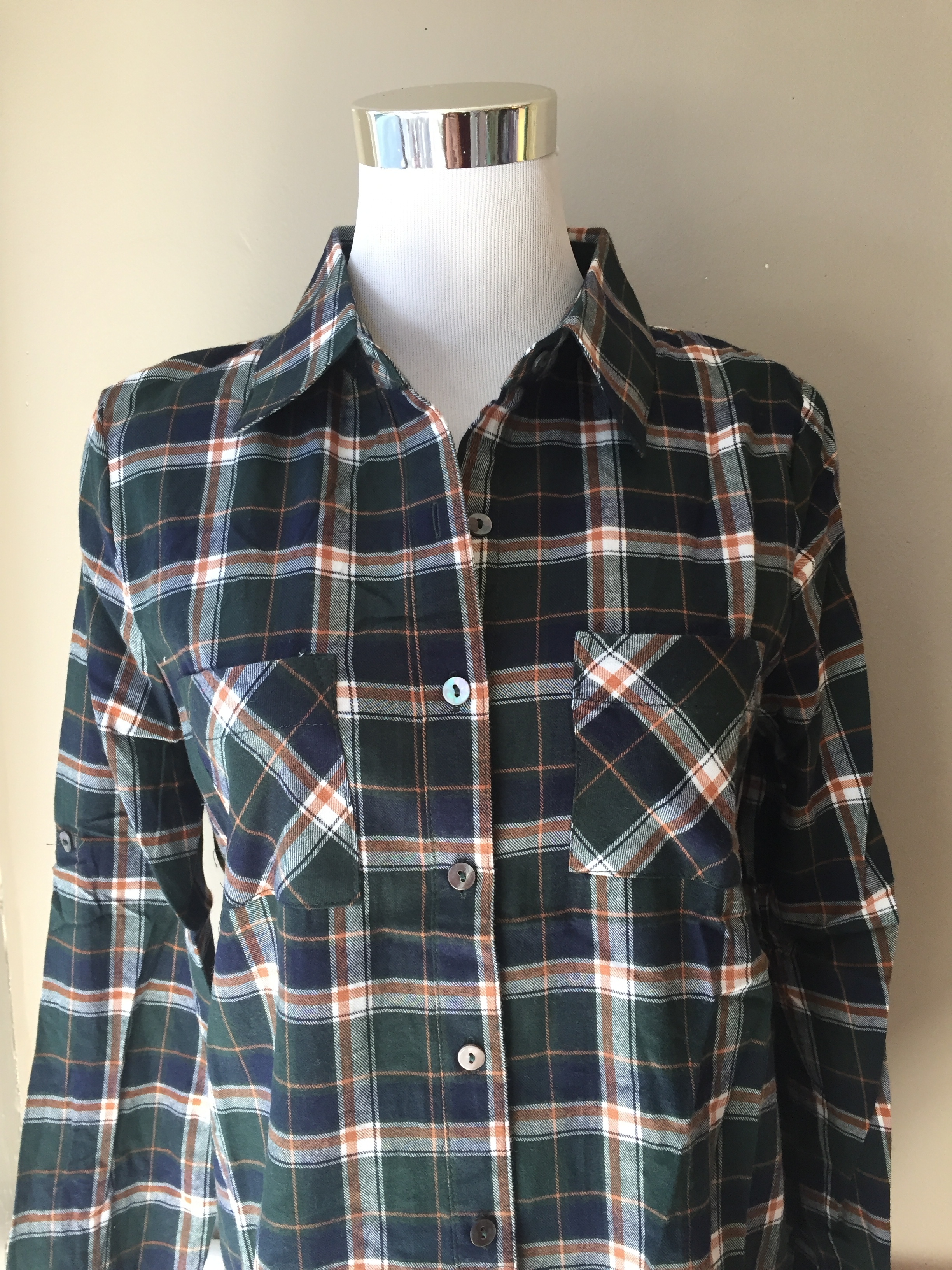 Hunter green plaid ($38)