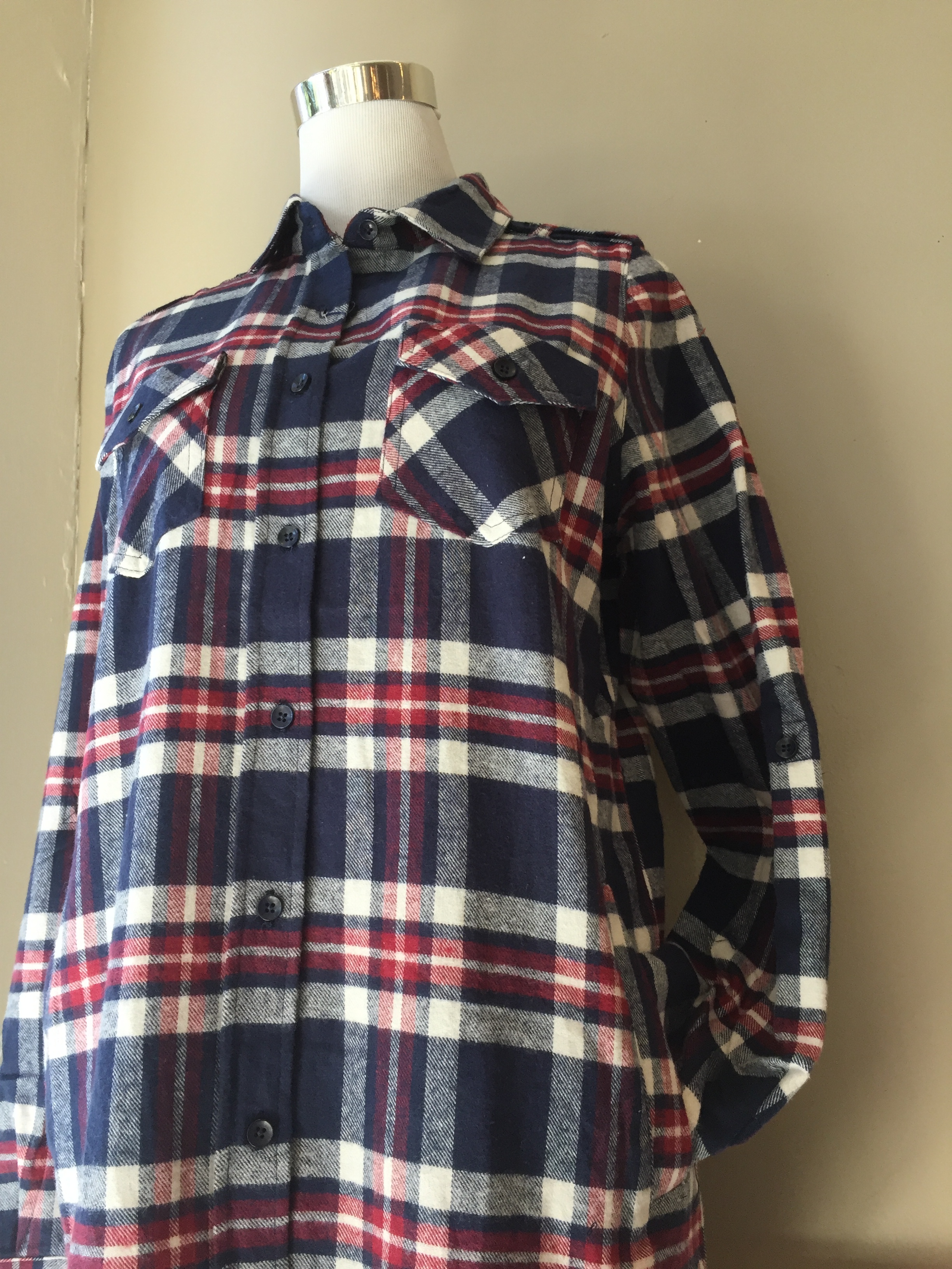 Flannel with pocket ($32, also in red)