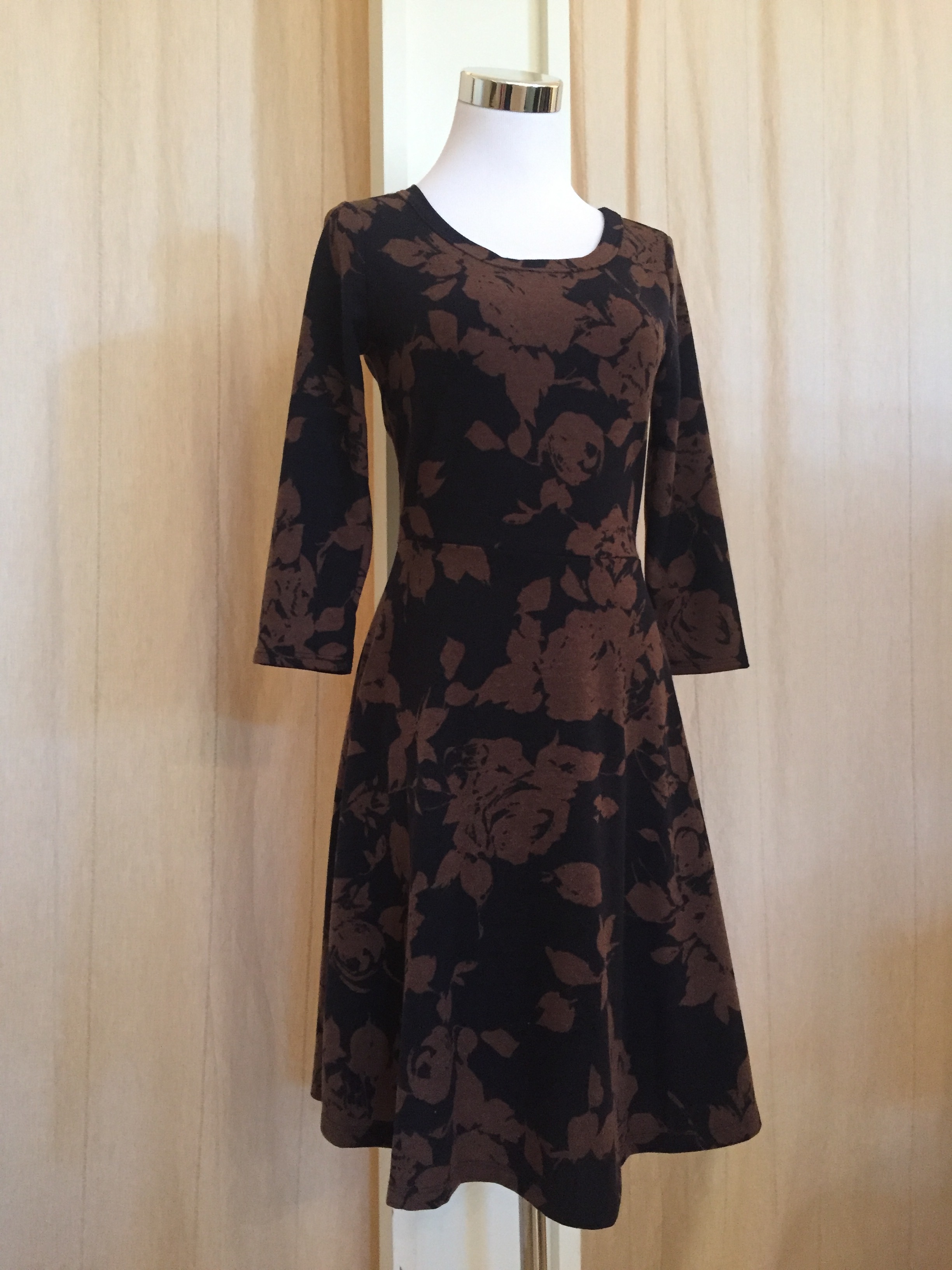 Black and brown floral dress $45