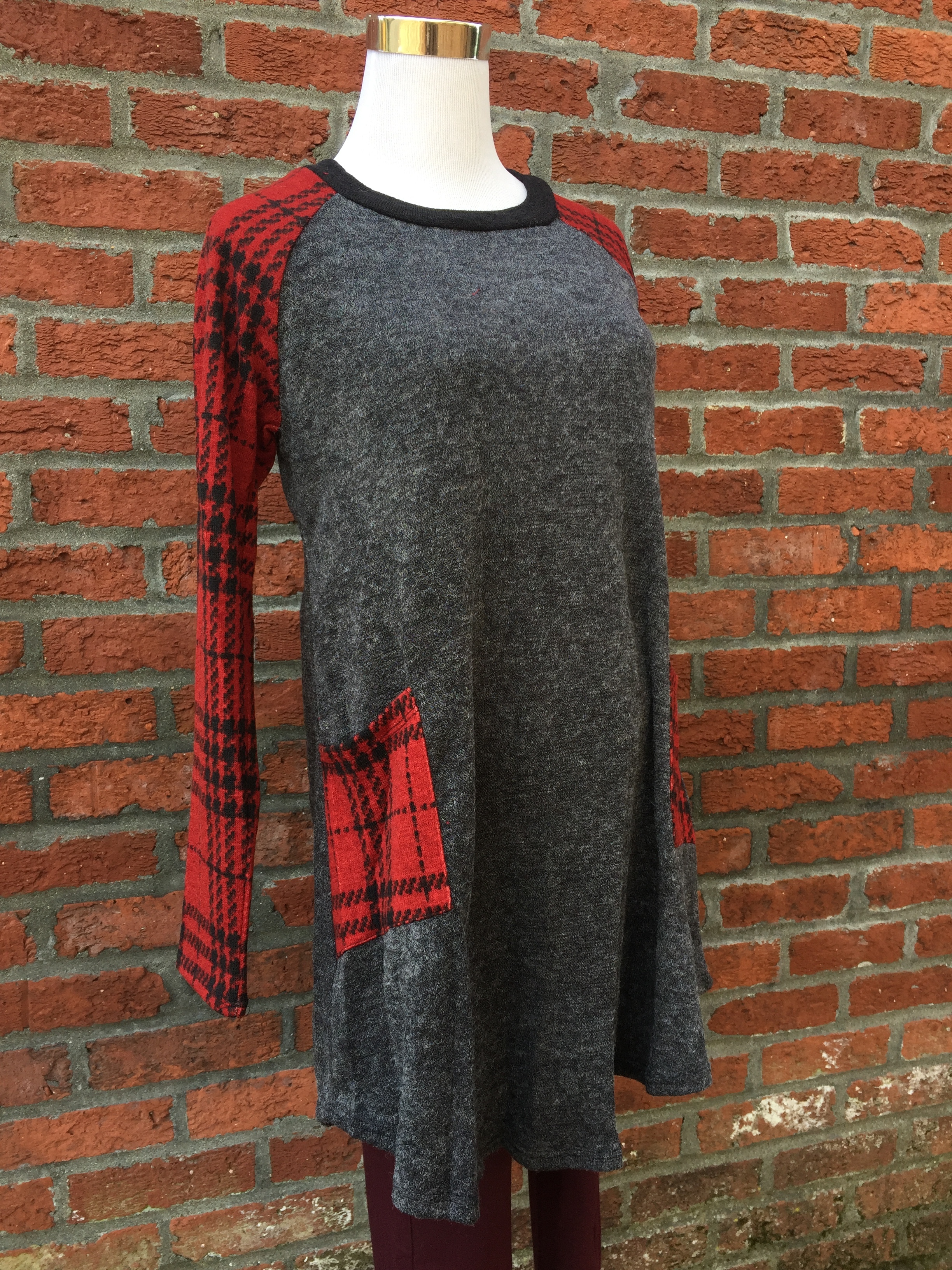 Grey and Plaid Tunic ($35)