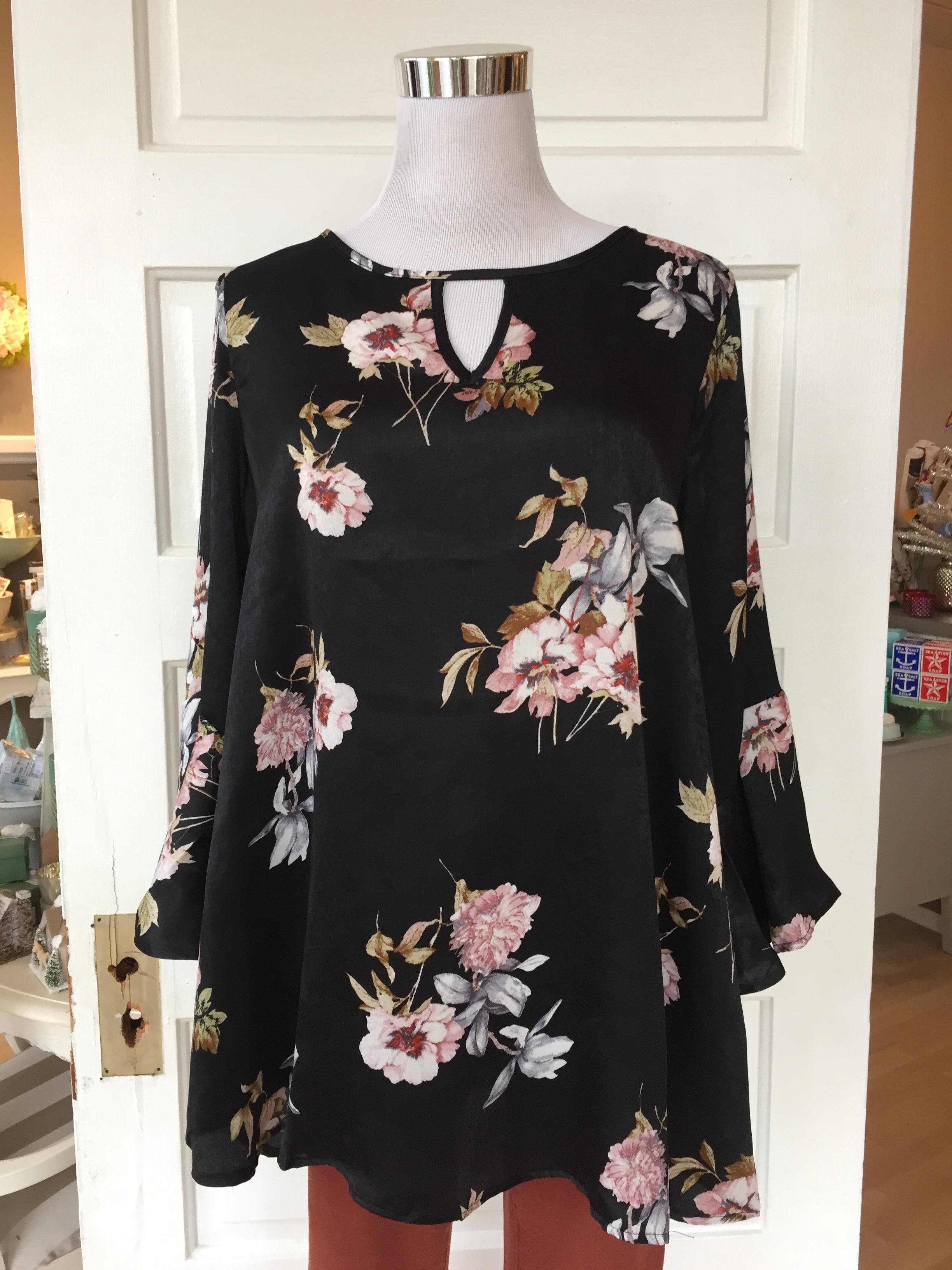 Flowy floral blouse ($32)