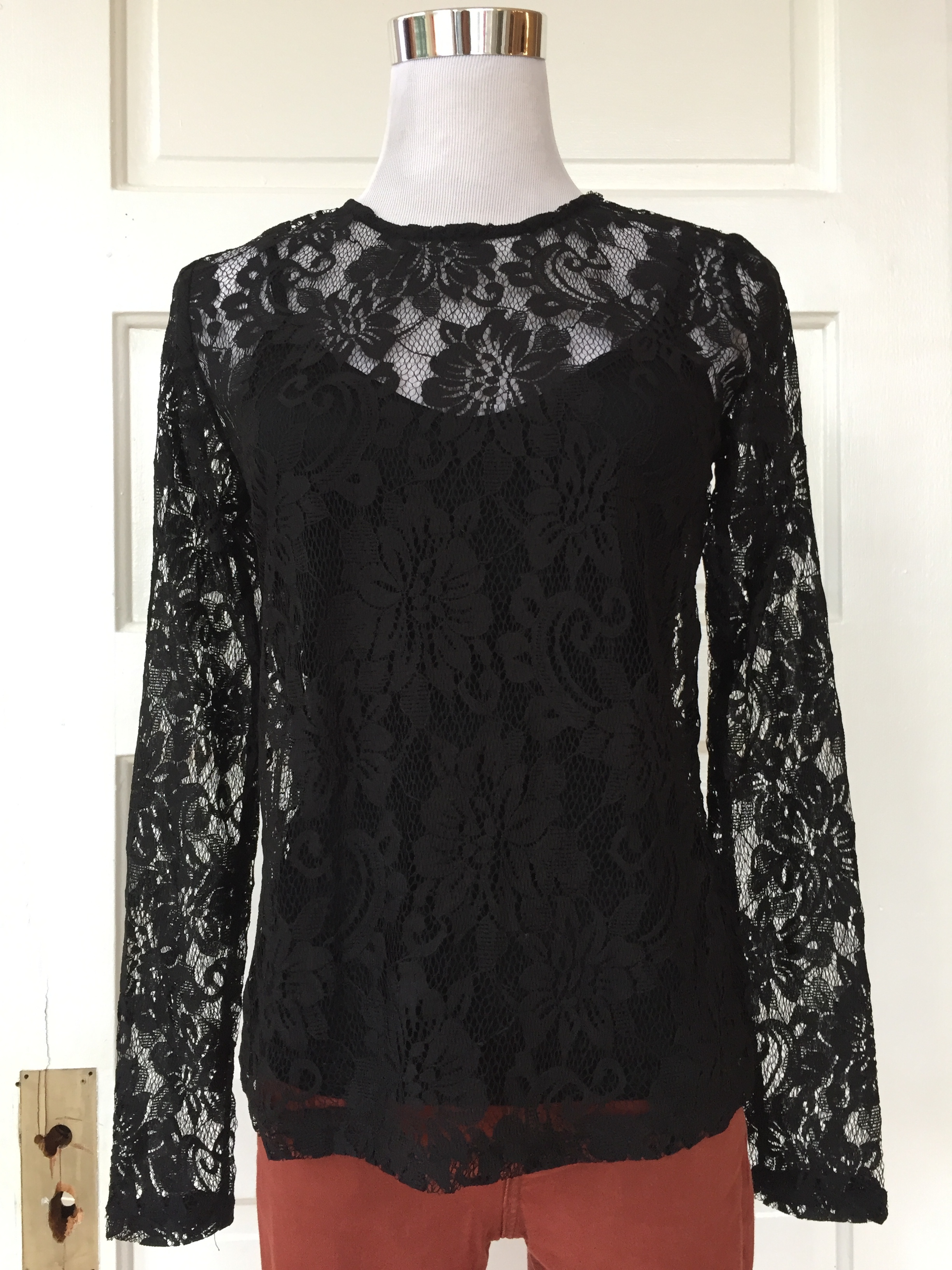 Black lace top ($38)