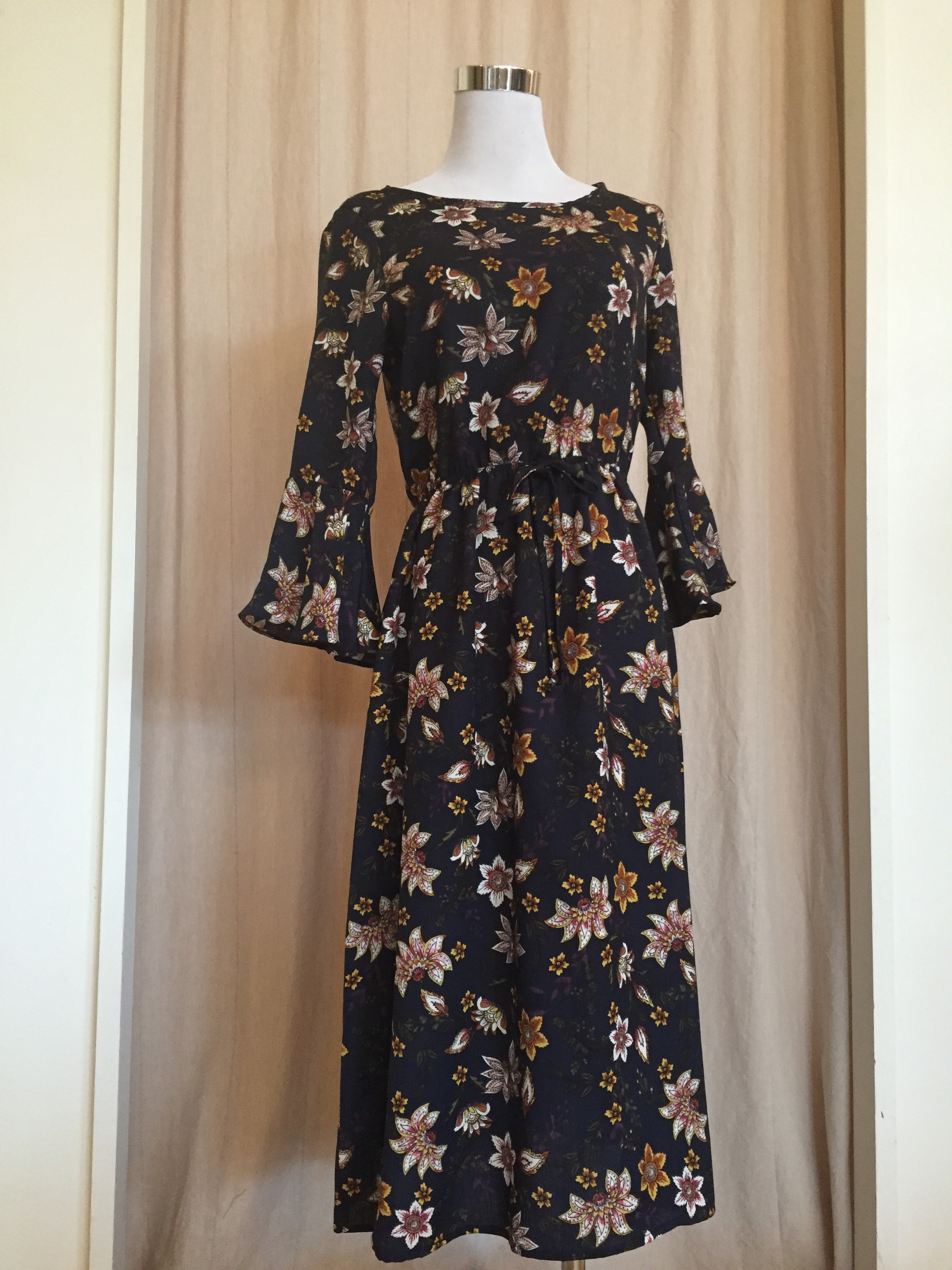 Floral Gilli Dress (Navy and Burgundy $48)