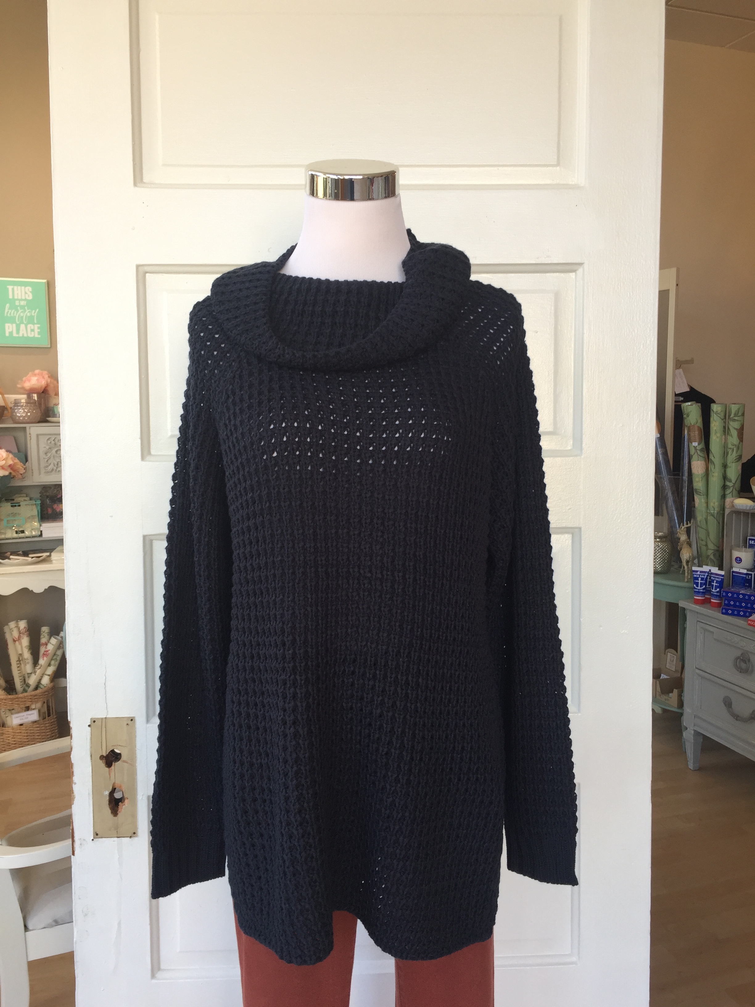 Mak Navy Cowl Neck ($34)