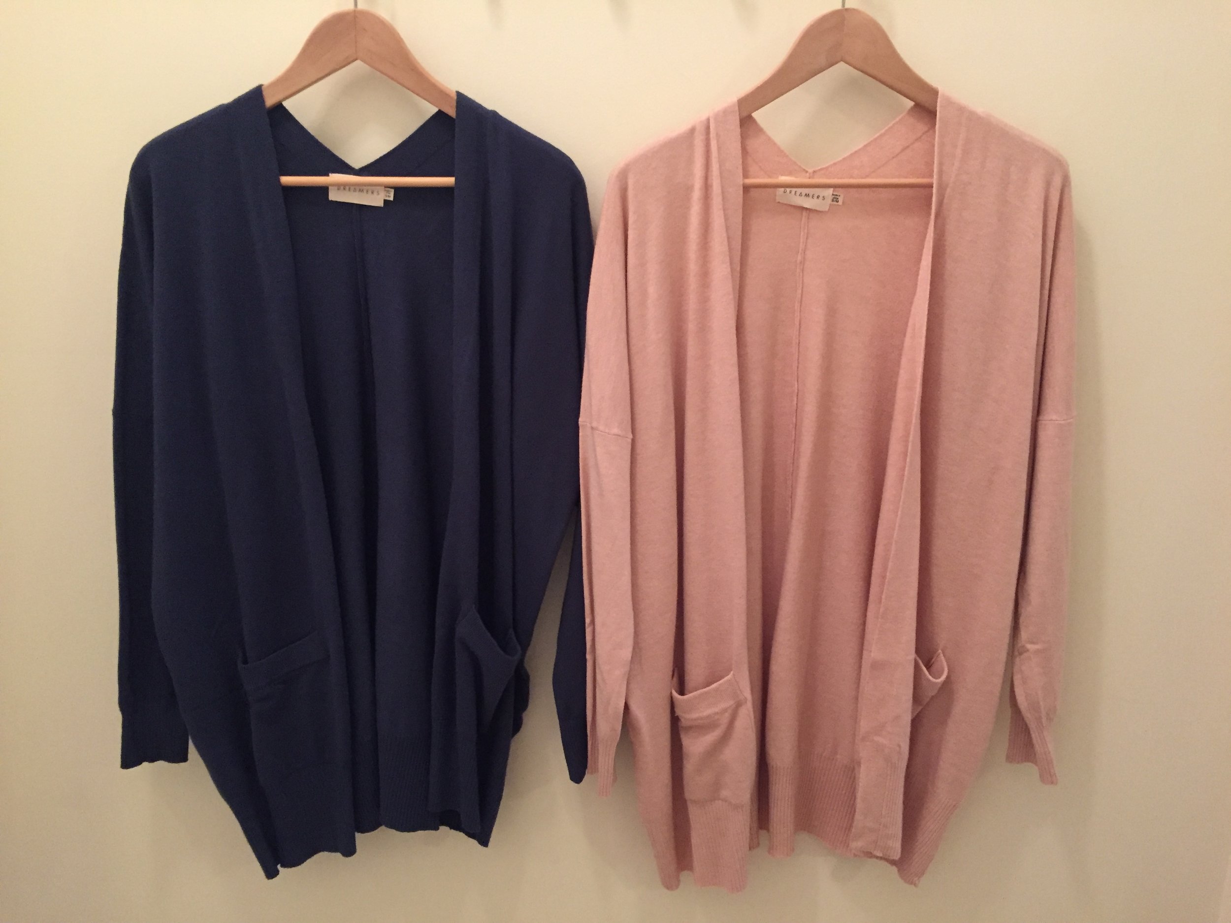 Dreamers Cardigan $45 (Blush and Blue)