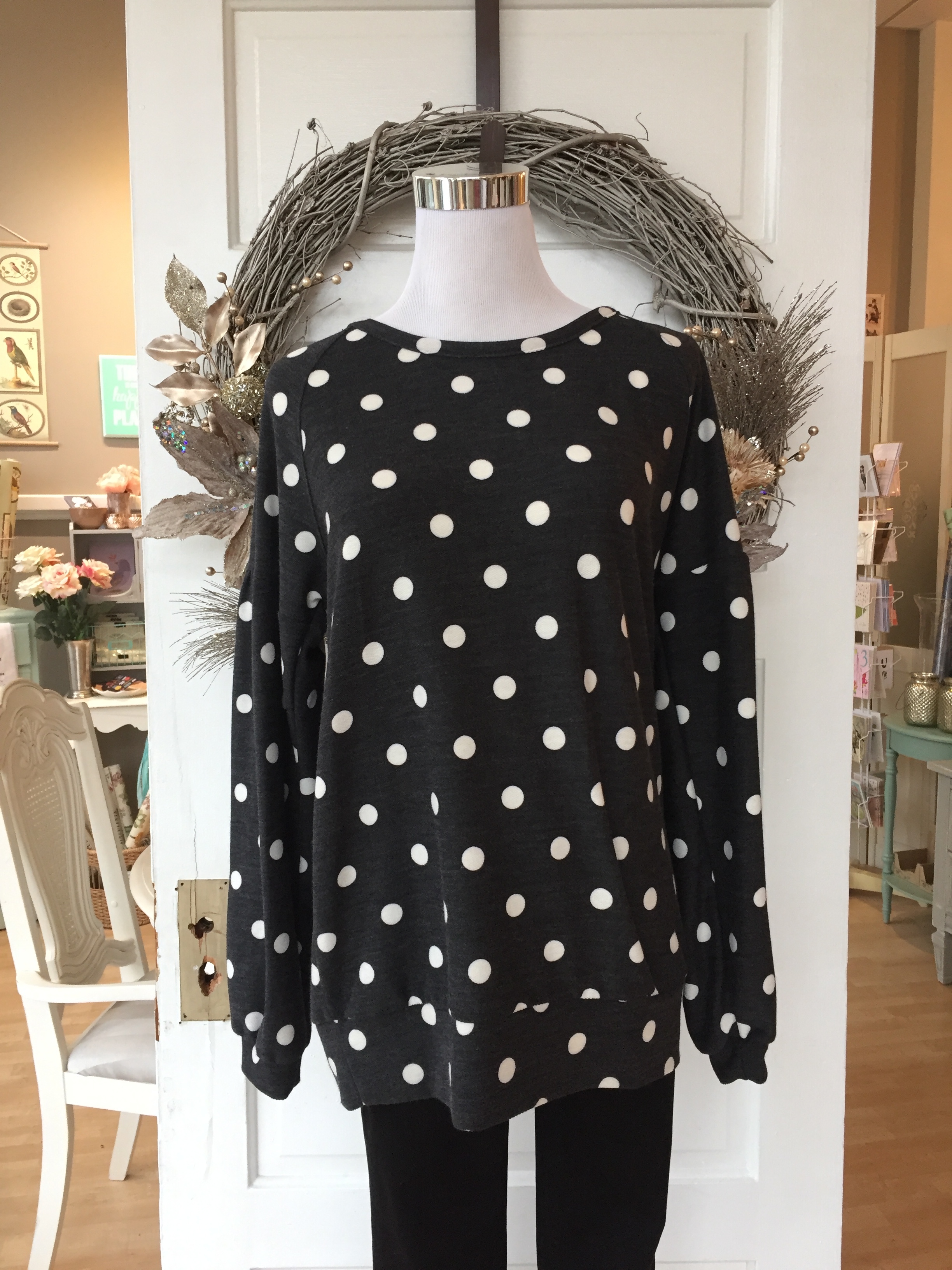 Polka Dot Top $35