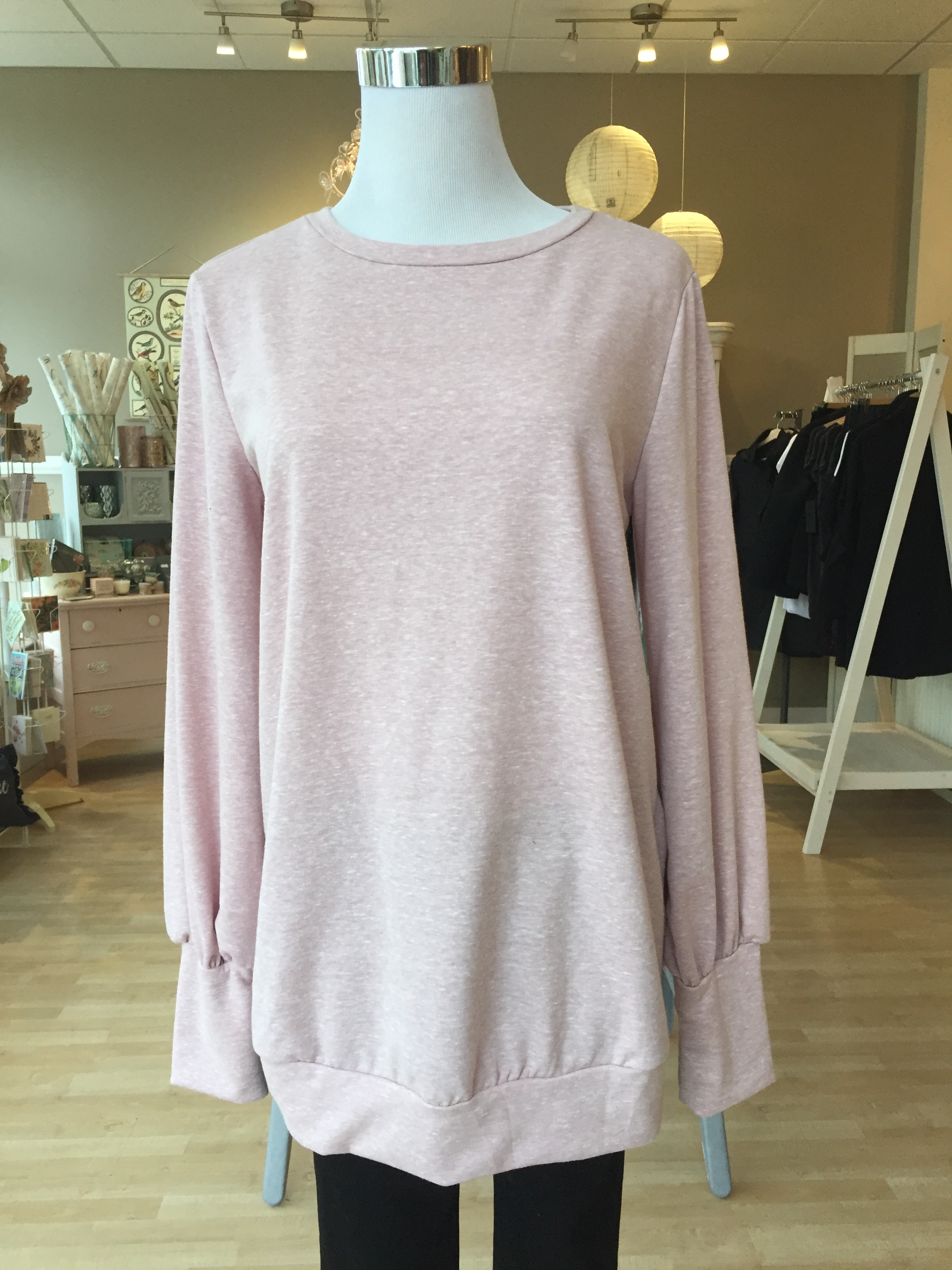 Top w/ Cute Sleeves $38 (pink, charcoal)