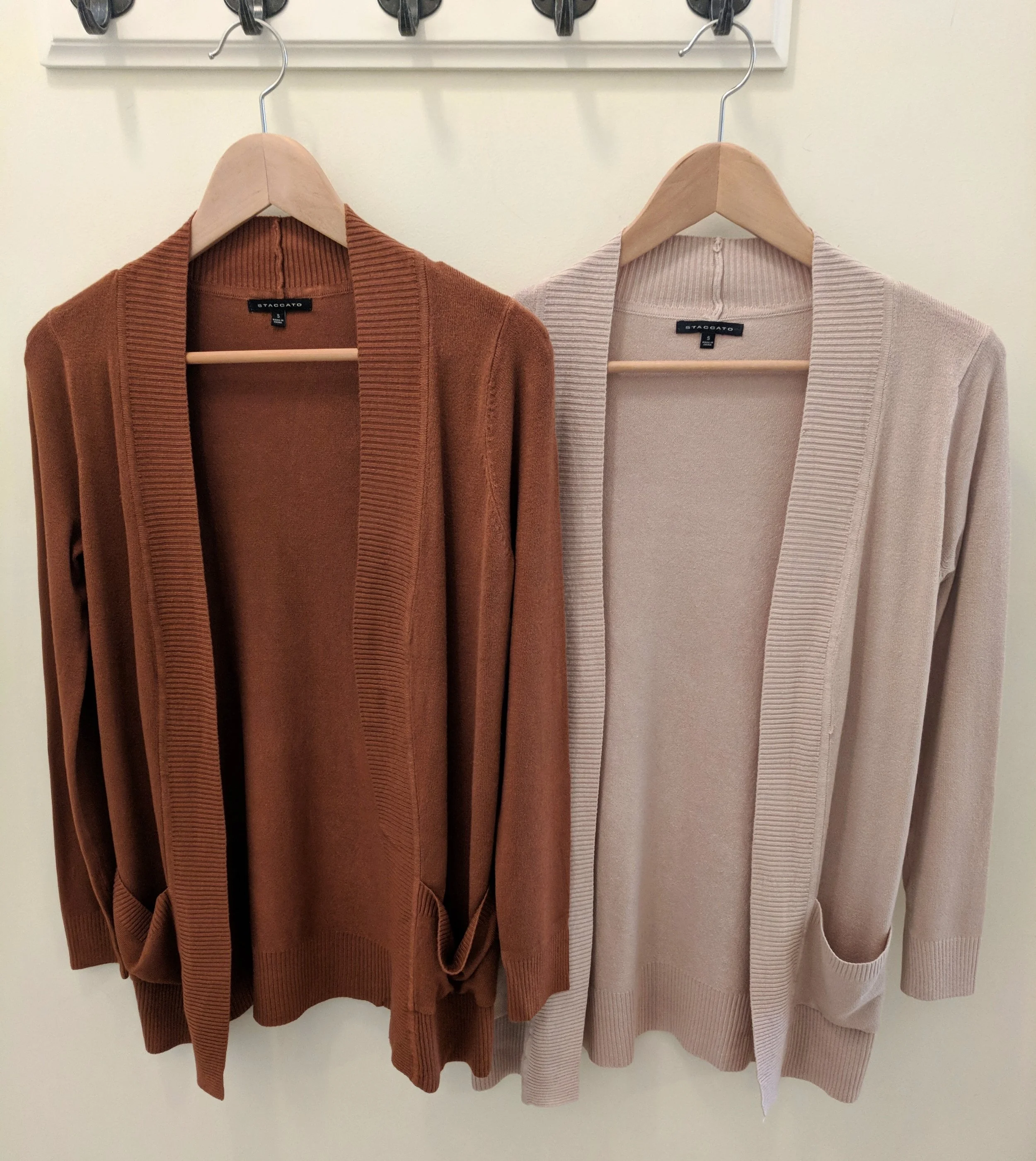 Clay and Taupe Staccato Cardigan $34